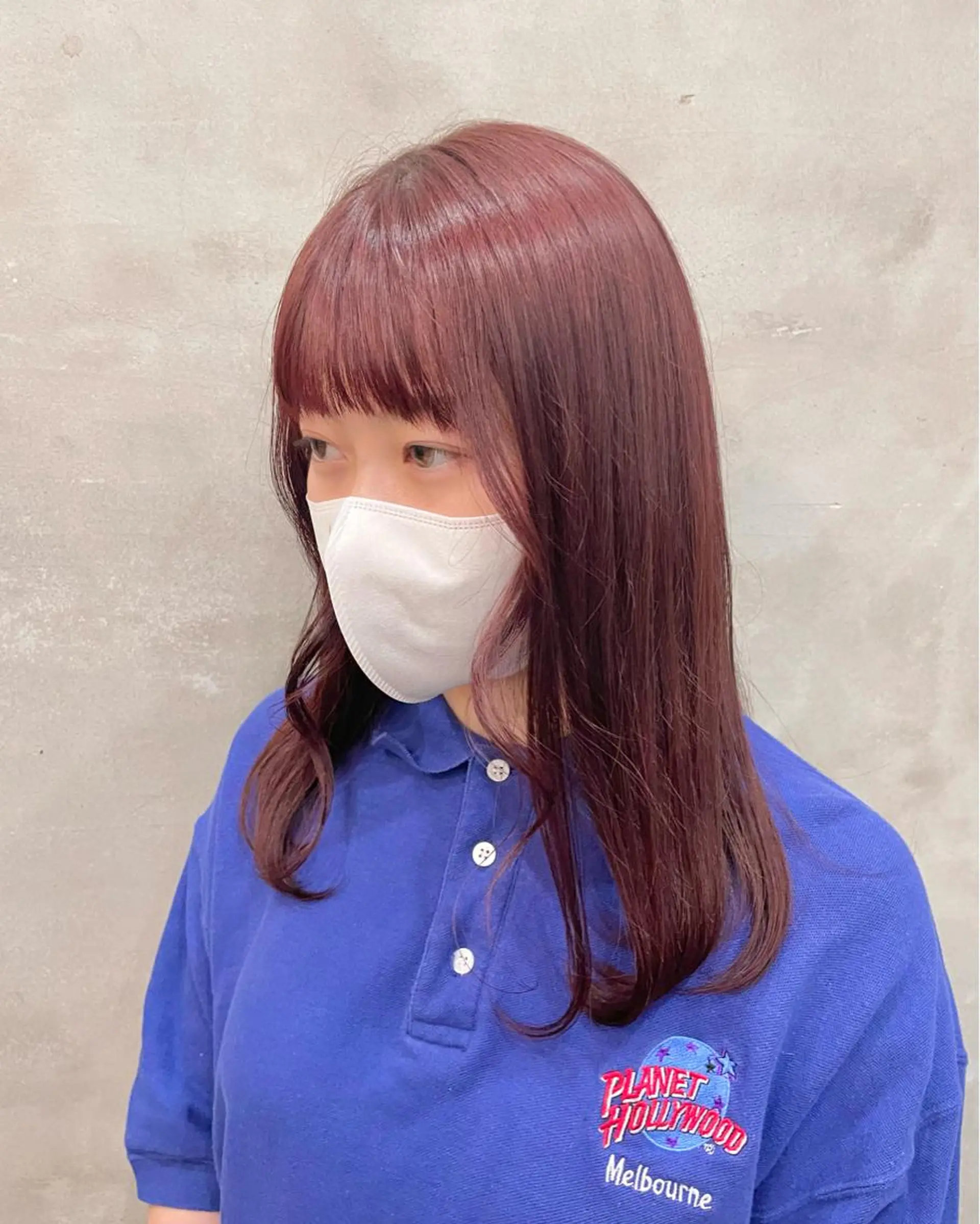 セミロング カラー ヘアアレンジ ヘアカラー トリートメント 【ピンク/韓国ヘア/ ヘアセット】亜海のヘアスタイル