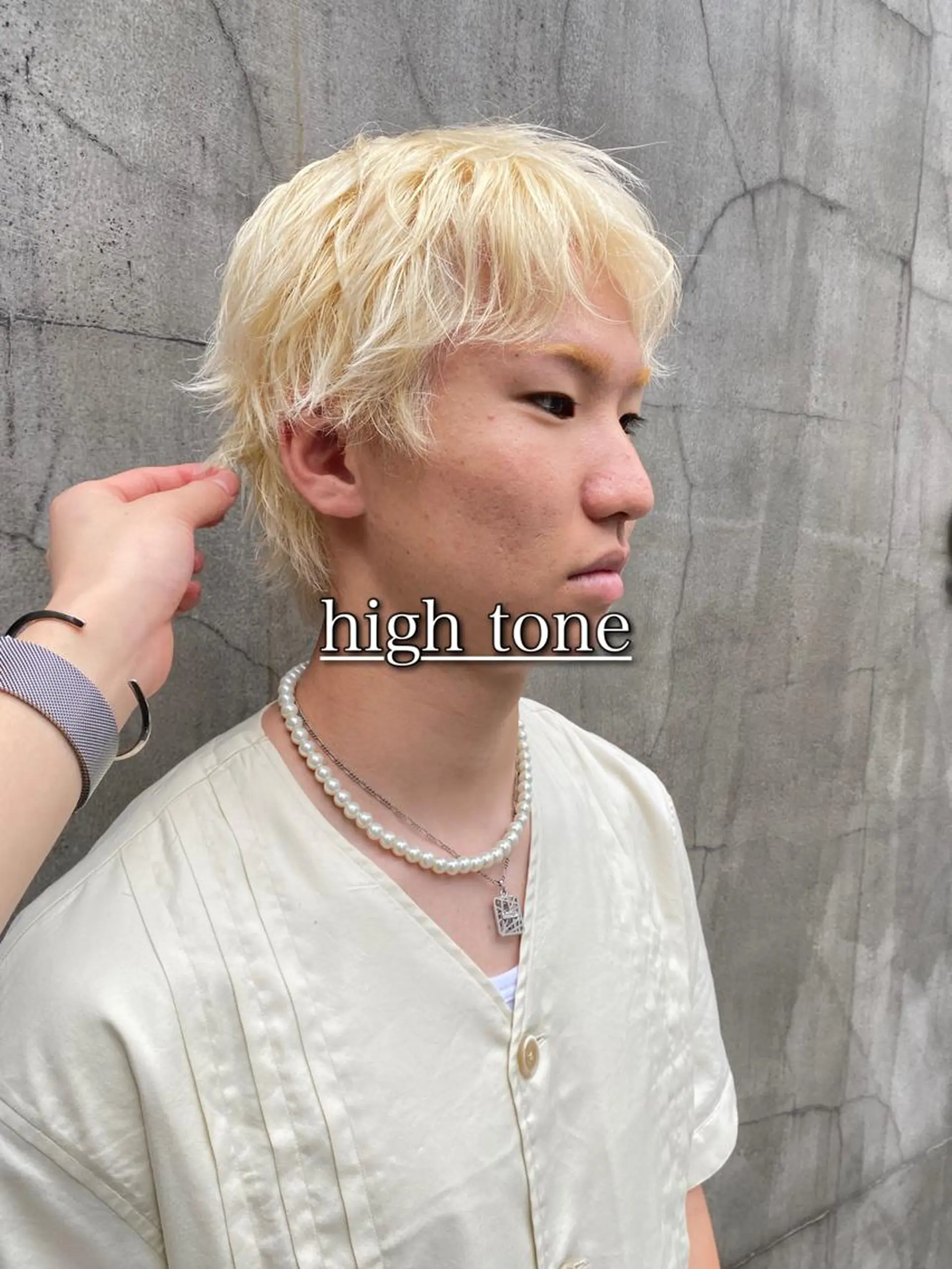 ショート カラー メンズ メンズブリーチ メンズハイトーン ブリーチ 抜きっぱなしブロンド ハイトーンカラー カット ヘアカラー トリートメント メンズヘア/パーマ/ SHOUTOのヘアスタイル