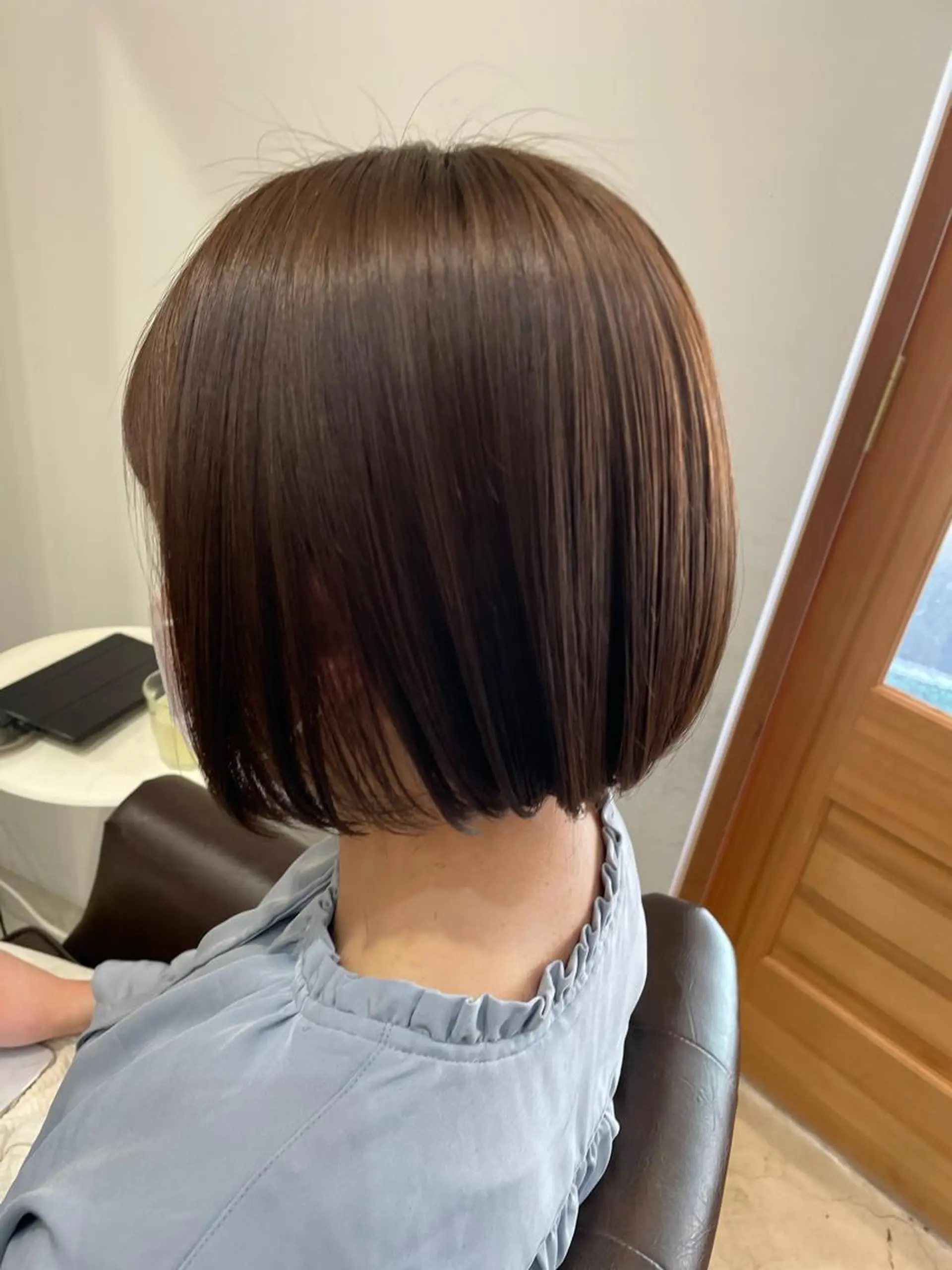 ミディアム カラー ベージュカラー 透明感カラー オリーブベージュ ボブ カット 中目黒🌼 🌼ハナのヘアスタイル