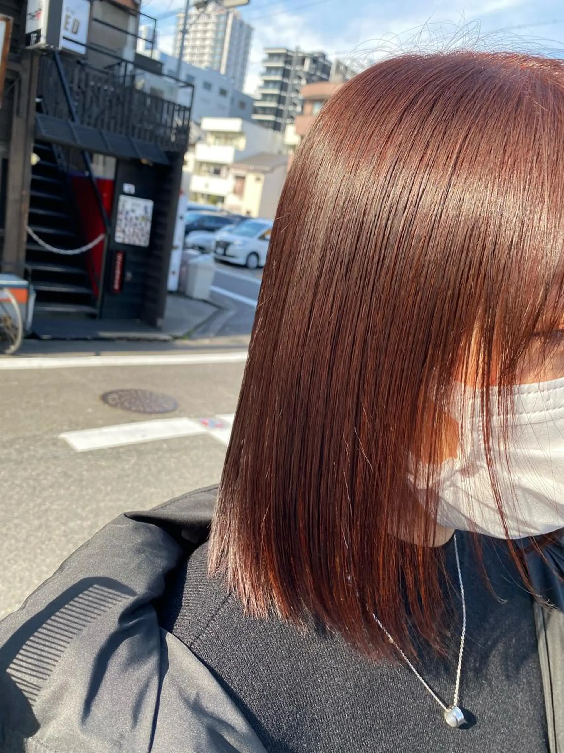 ショート ピンクブラウン 艶カラー/髪質改善/ 西　大喜(ひろき)のヘアスタイル