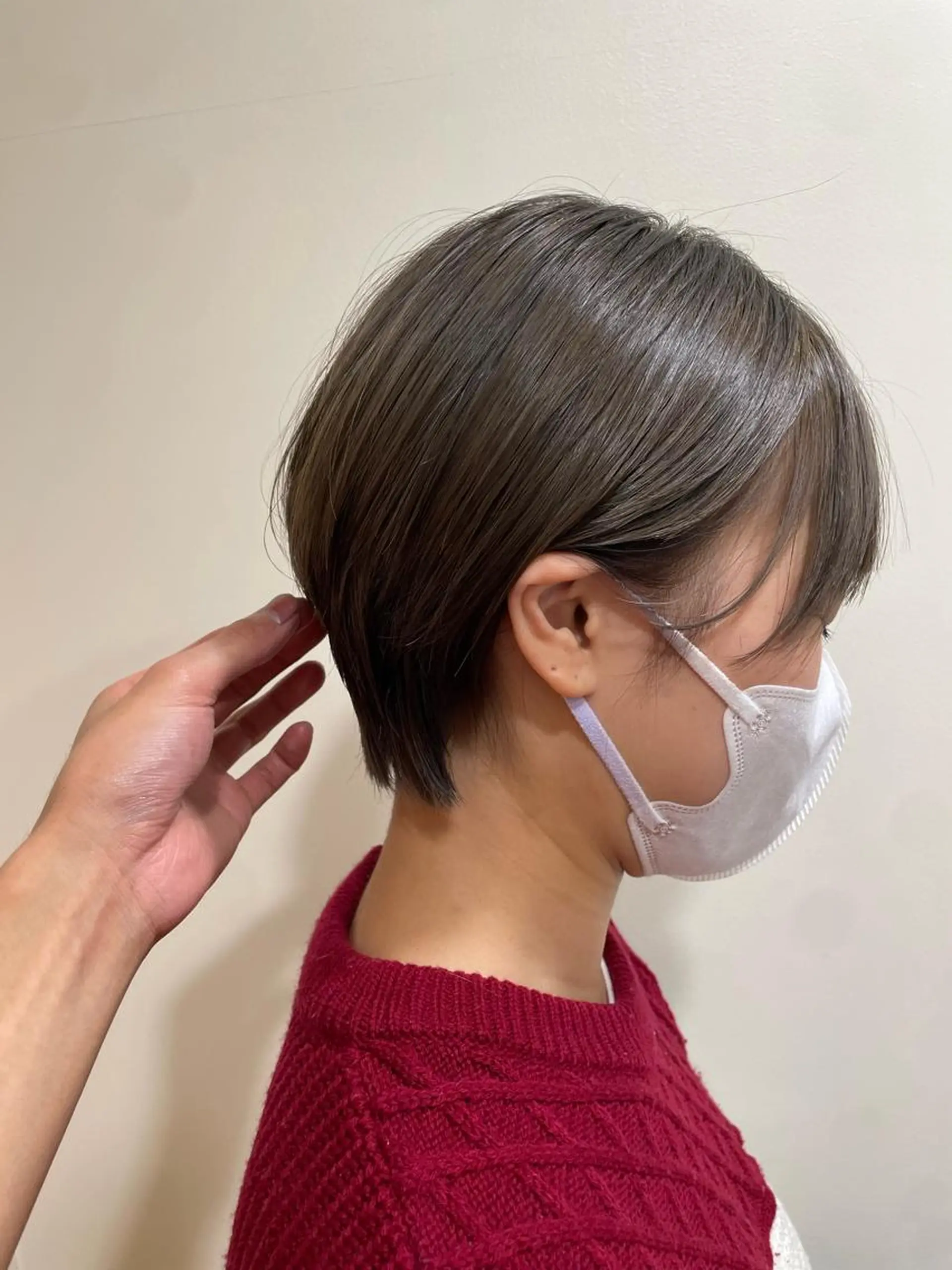 ショート カラー グレージュ ショートヘア カット パーマ トリートメント レイヤー/似合わせ TAKUYAのヘアスタイル