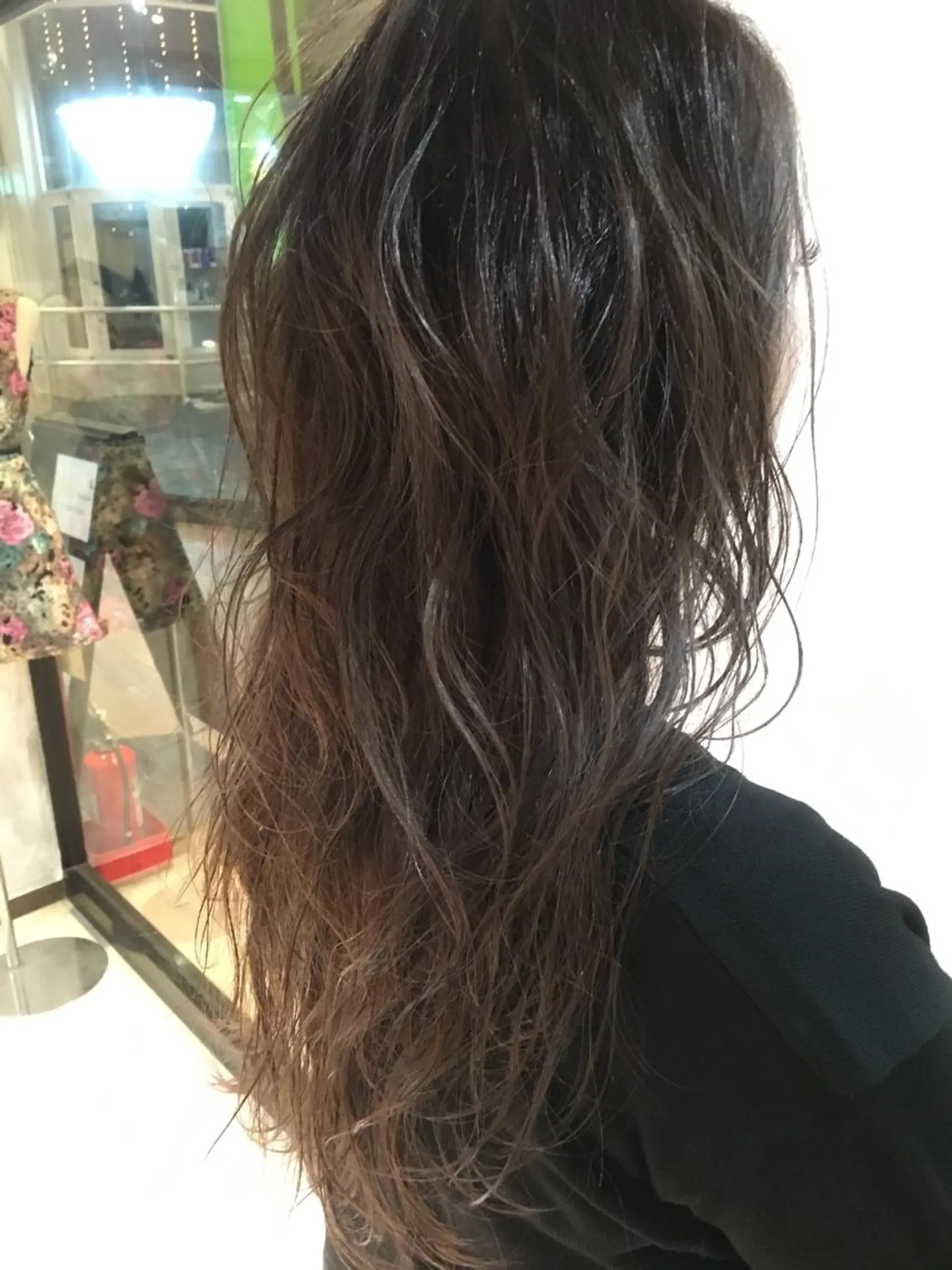 ロング カラー アッシュ ネイビーカラー 外国人風カラー 松村 崇弘のヘアスタイル