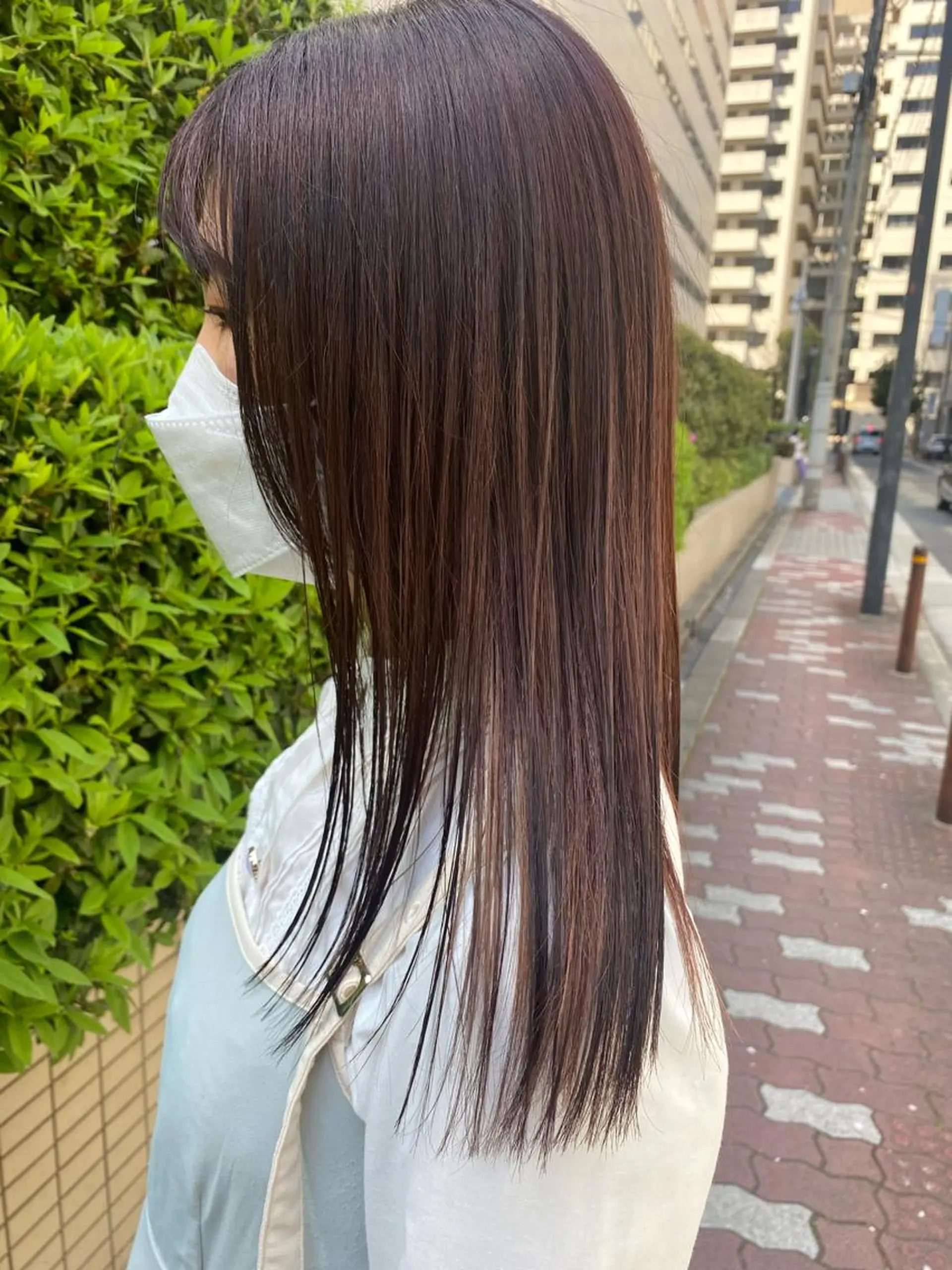 ロング カラー ブリーチ グレージュ ラベンダーカラー ラベンダーグレージュ ラベンダーグレー STAGE豊津店所属・SAKI サキのヘアスタイル