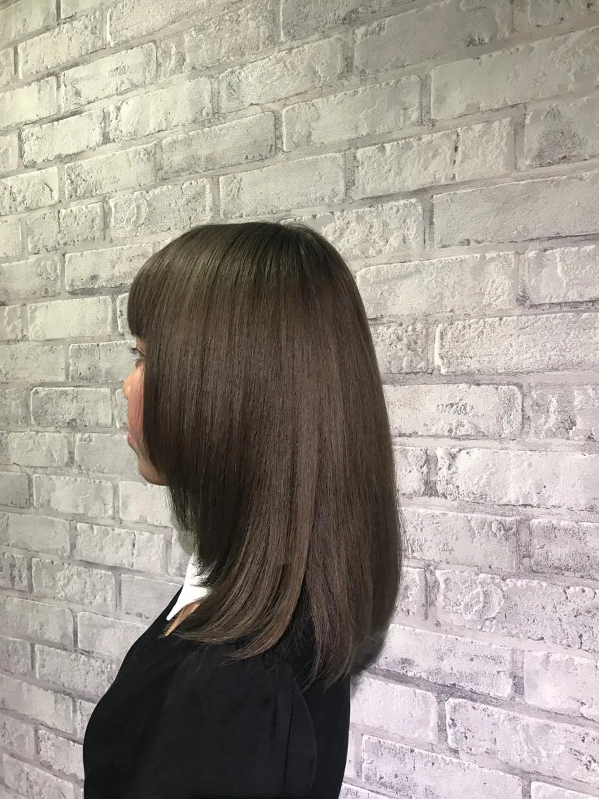 ミディアム カラー ブラウンカラー ショコラブラウン Renatus店長 金子裕美のヘアスタイル