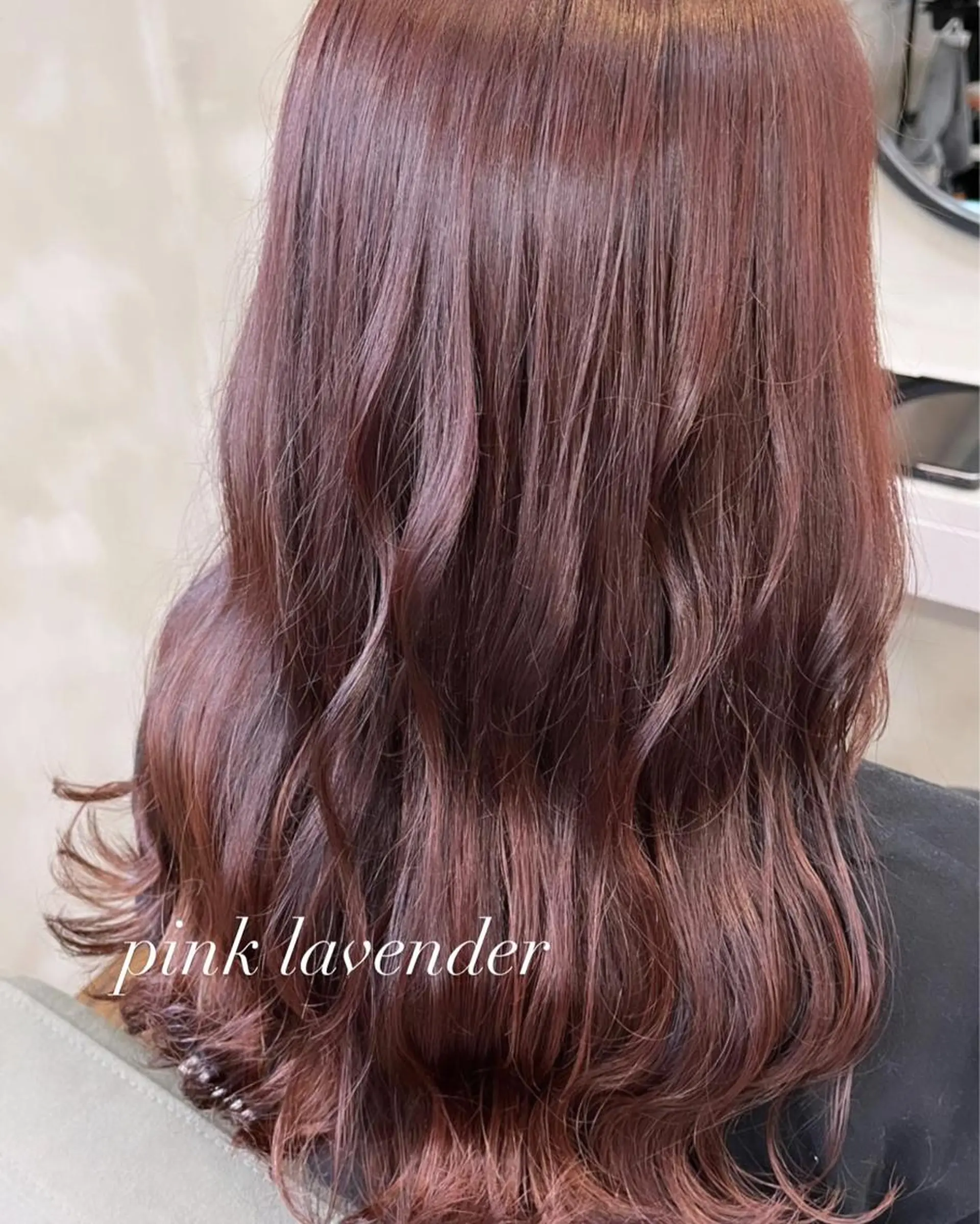 セミロング カラー ブリーチ ブリーチなしカラー ピンクカラー ヘアカラー トリートメント ヘアセット RIYA❤︎ Aujuaソムリエのヘアスタイル