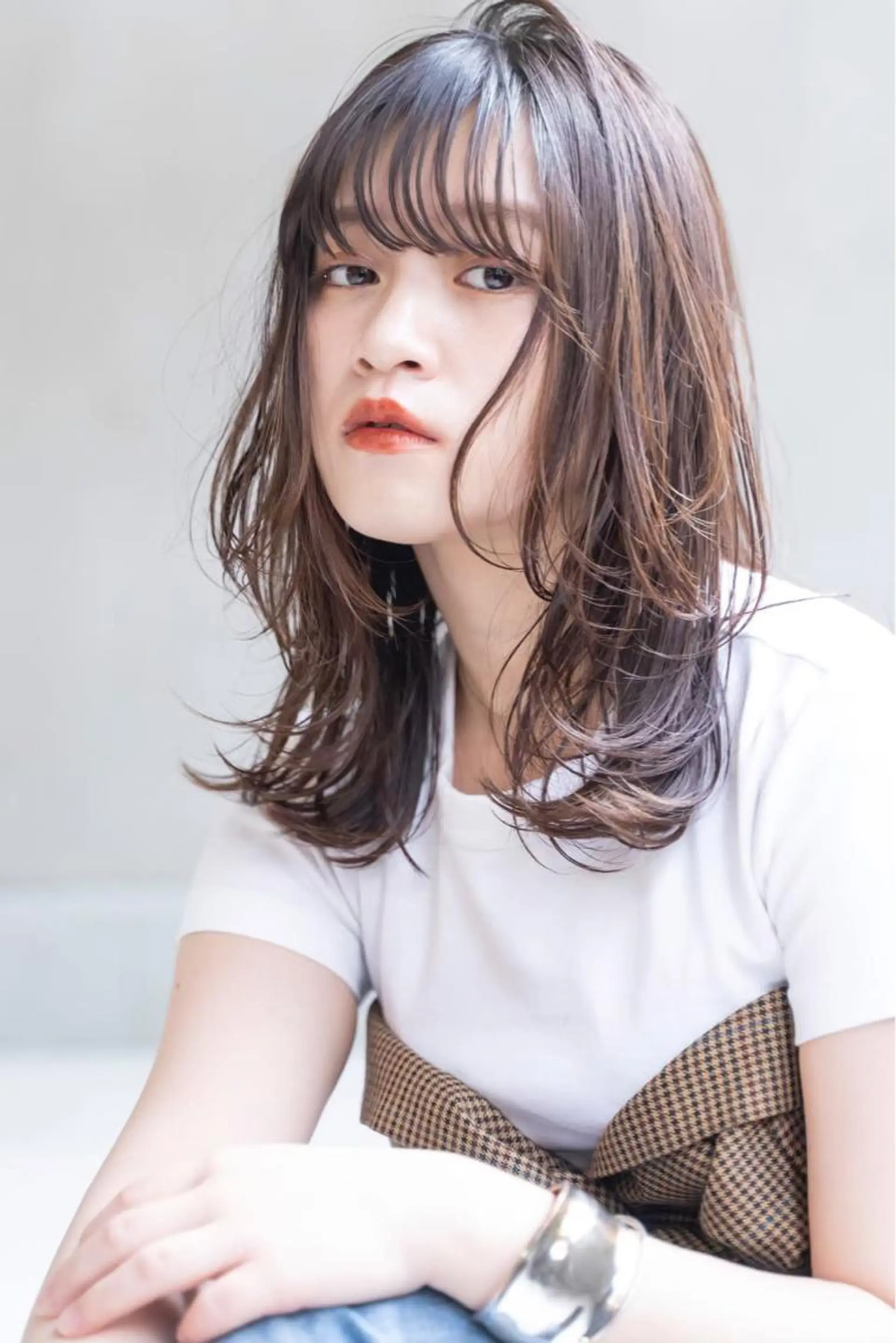 セミロング カラー パーマ ヘアアレンジ メンズ キッズ ネイル マツエク・マツパ ナチュラル 韓国ヘア🫧 KAZUTOのヘアスタイル