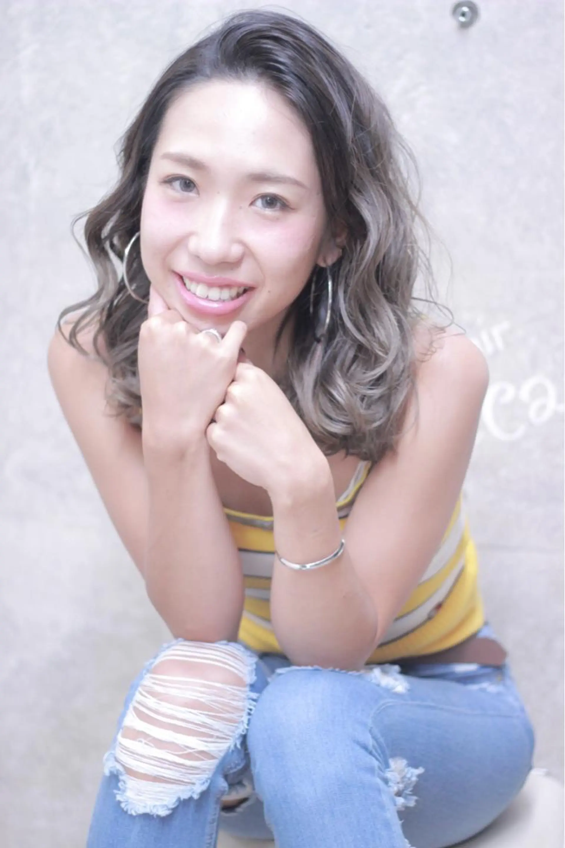 ミディアム 及川 光のヘアスタイル