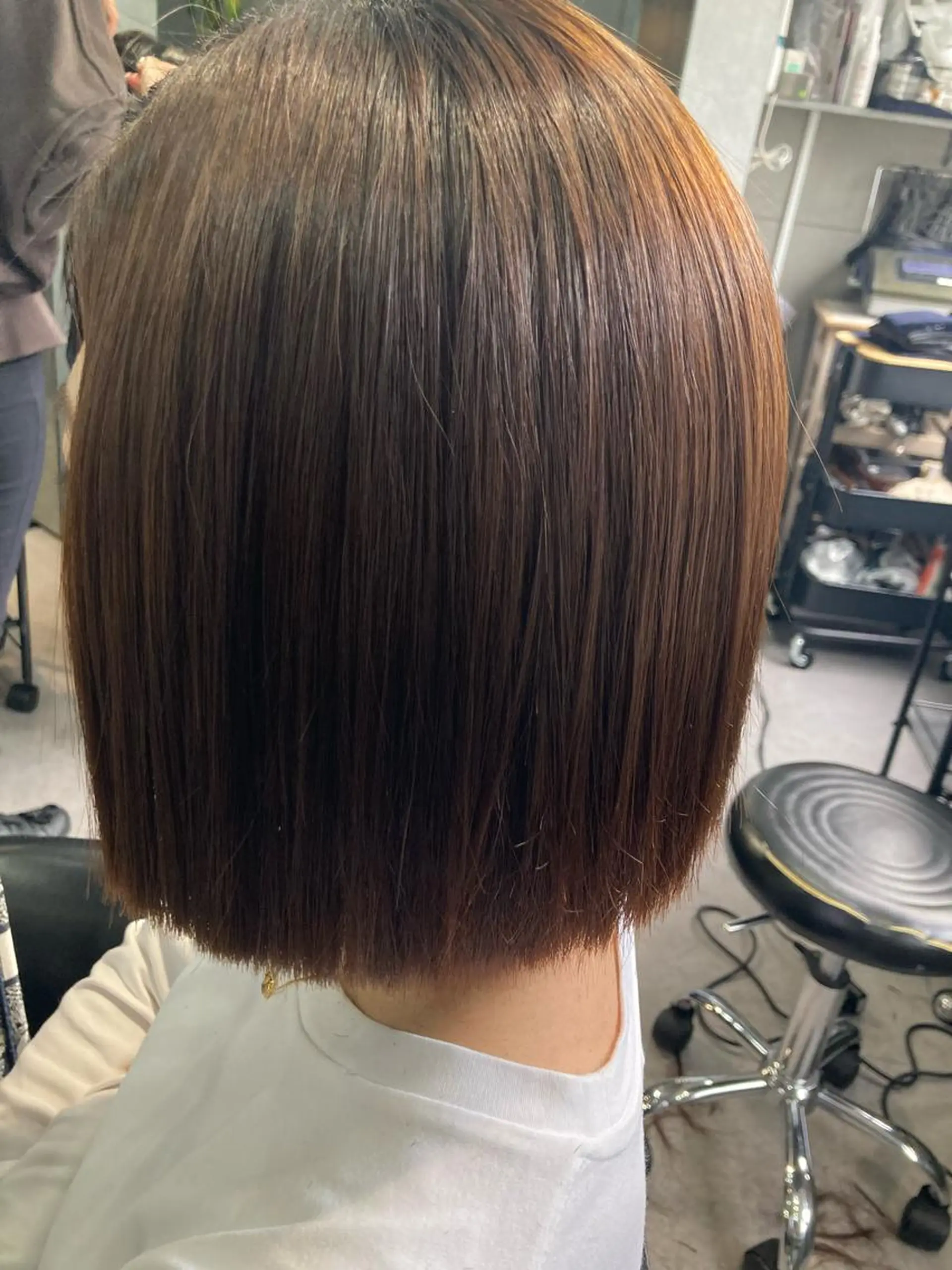 ミディアム 縮毛矯正 髪質改善☺︎縮毛矯正 ふじい まりんのヘアスタイル