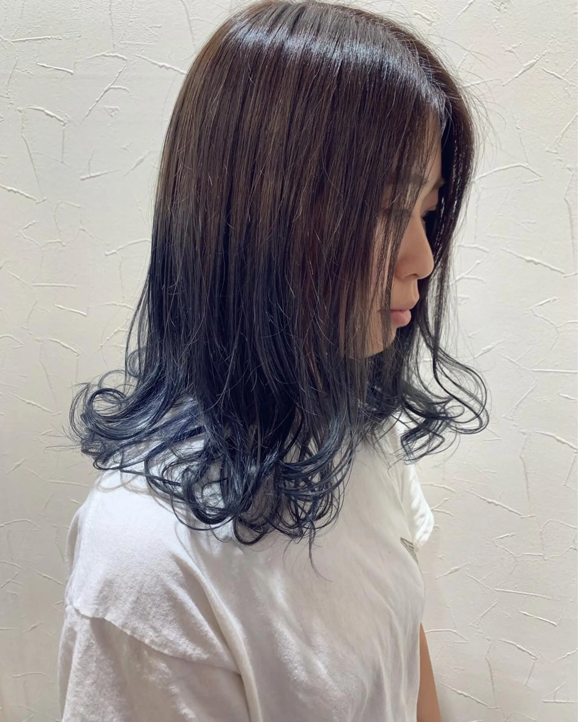 セミロング カラー ブルーカラー お悩み、似合わせ提案 将真のヘアスタイル