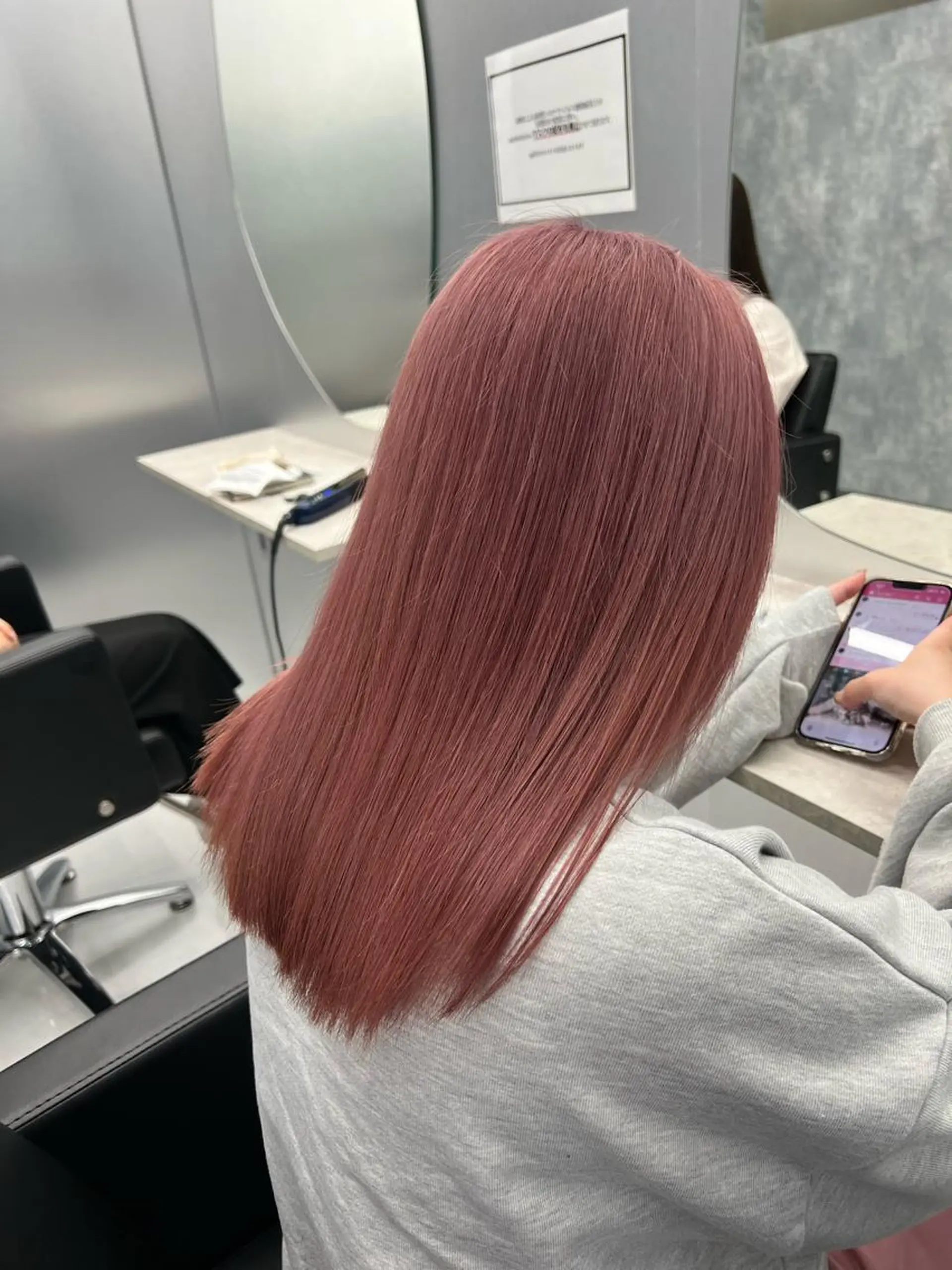 セミロング カラー ヘアカラー トリートメント ヘアセット 👑垢抜け韓国ヘア ハッシュカット唯澄のヘアスタイル