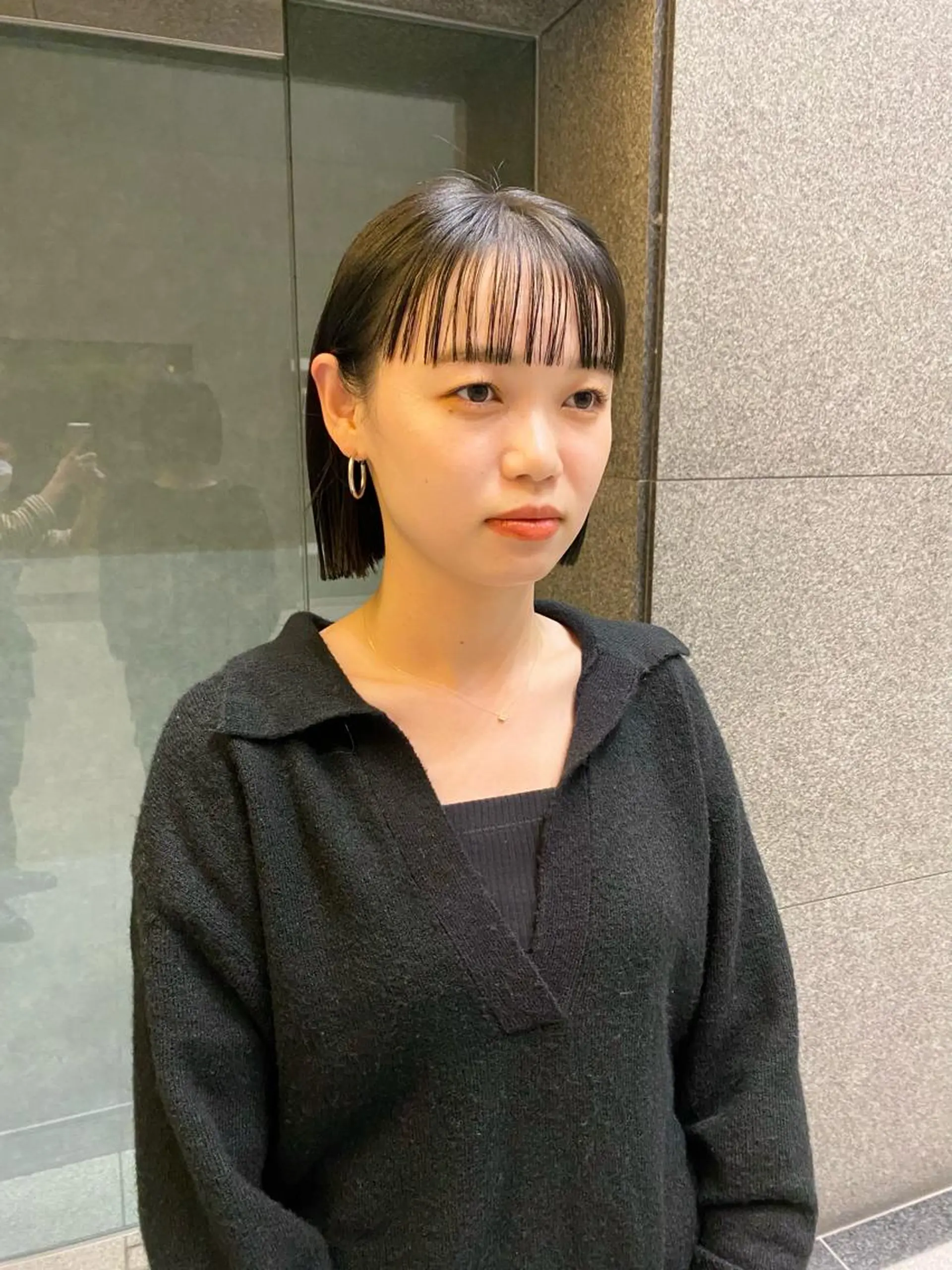 ショート カラー パーマ ヘアアレンジ デザインカラー/ボブ ブリーチカラー/ユリのヘアスタイル