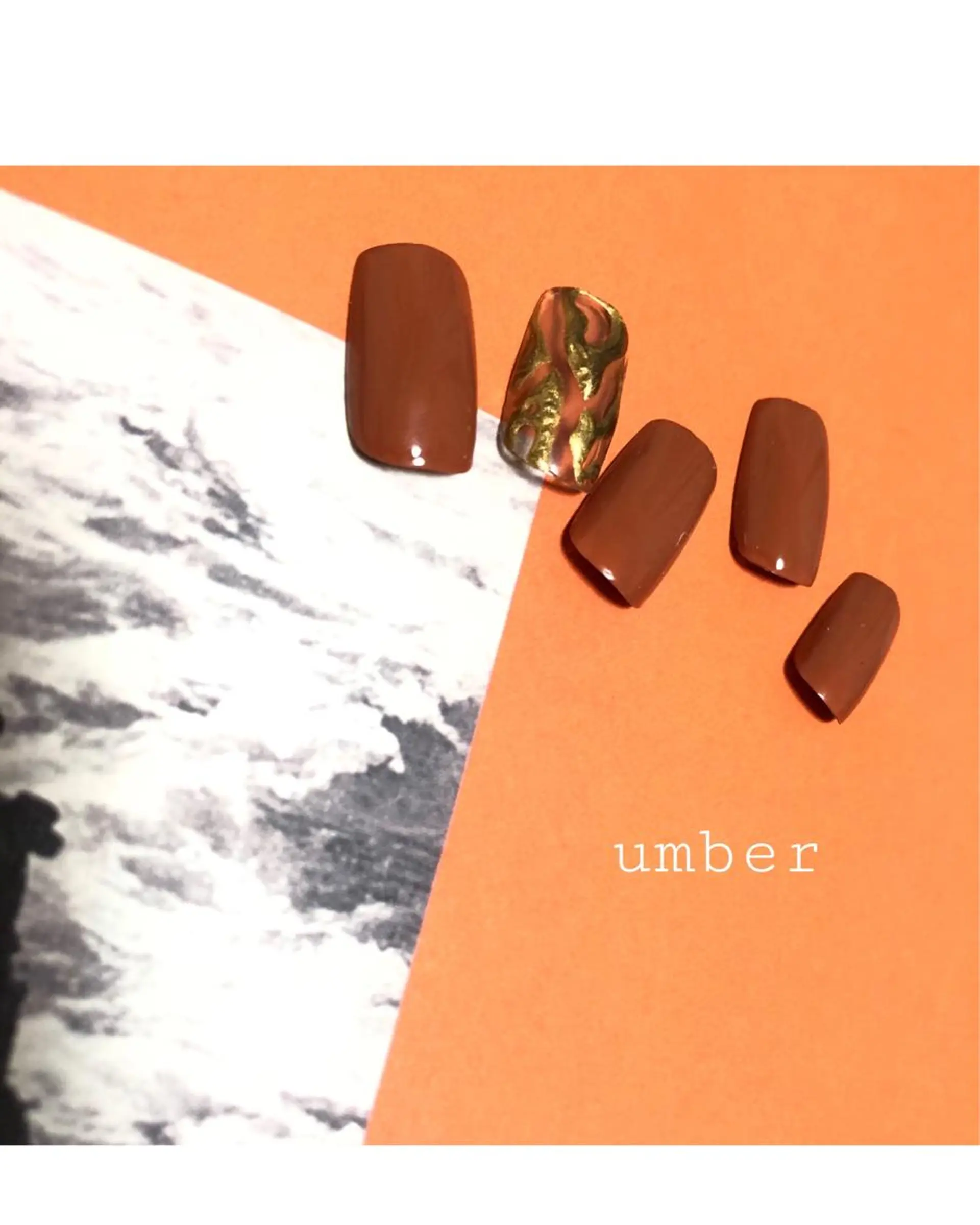 ネイル ハンドネイル umber 三茶1分のネイルデザイン
