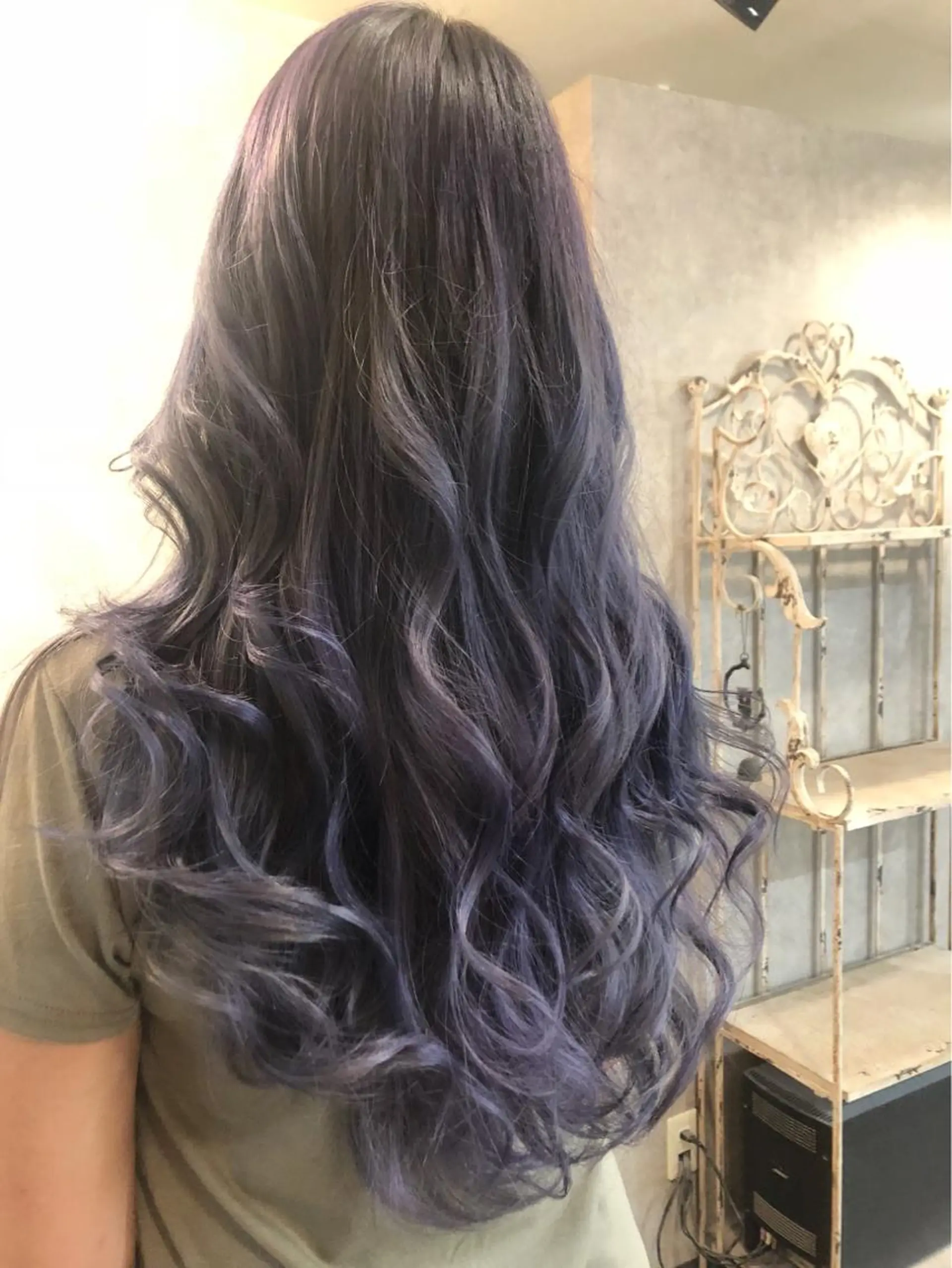 ロング カラー ヘアカラー トリートメント 田井中 悠紀のヘアスタイル