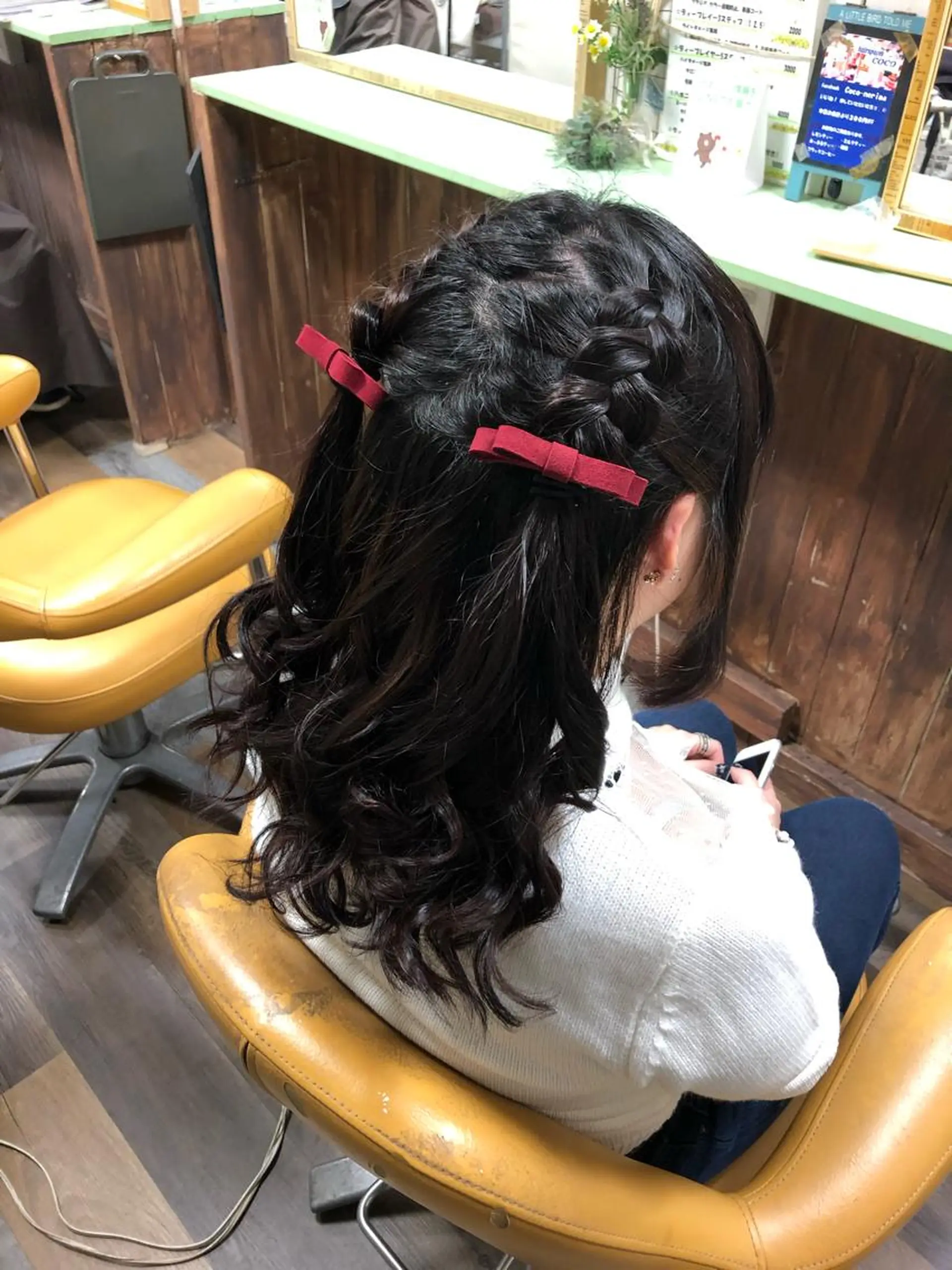 ロング ヘアアレンジ ヘアセット みやもと まなみのヘアスタイル