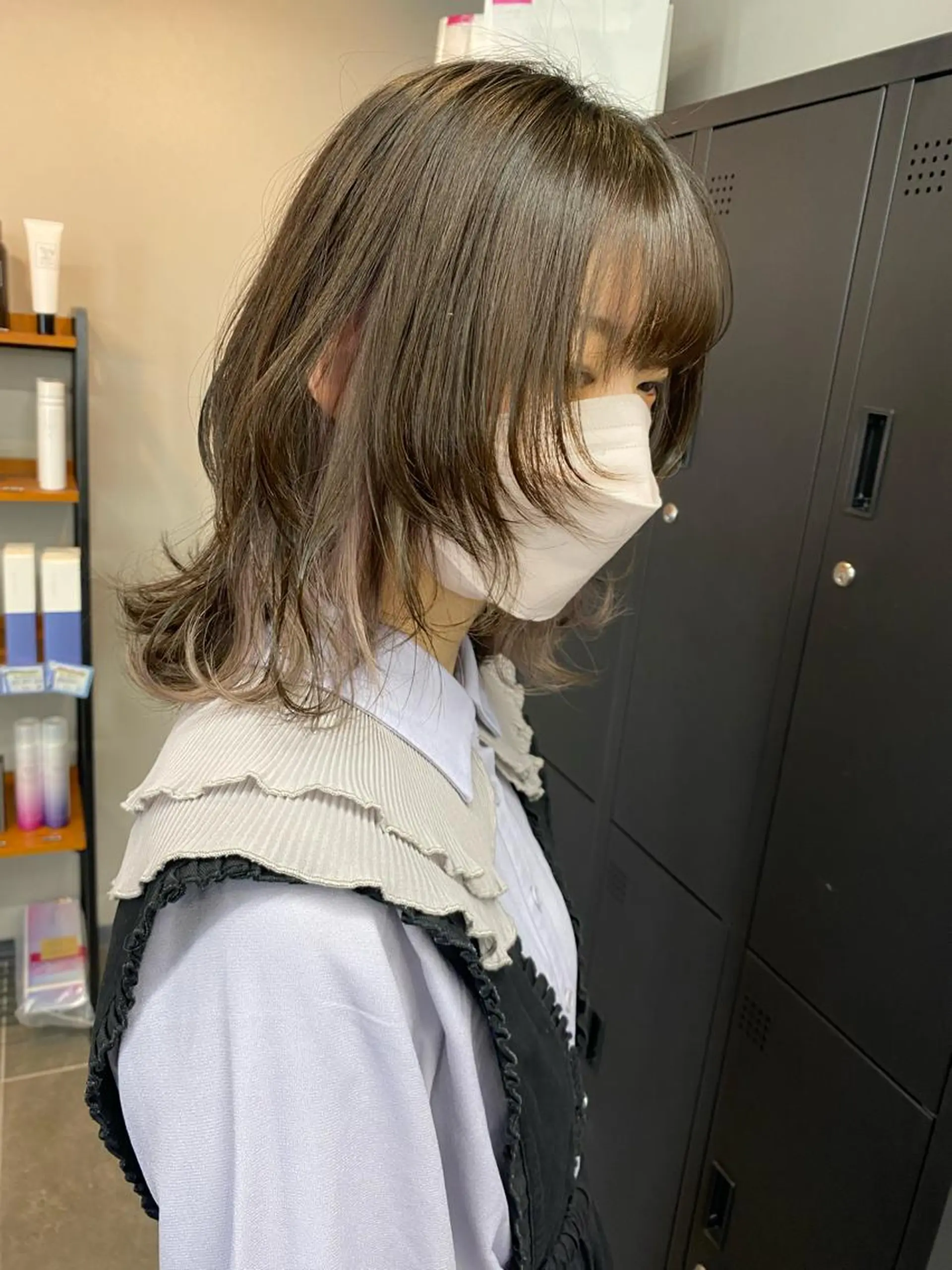 ミディアム maco 艶感ハイトーン🦋のヘアスタイル