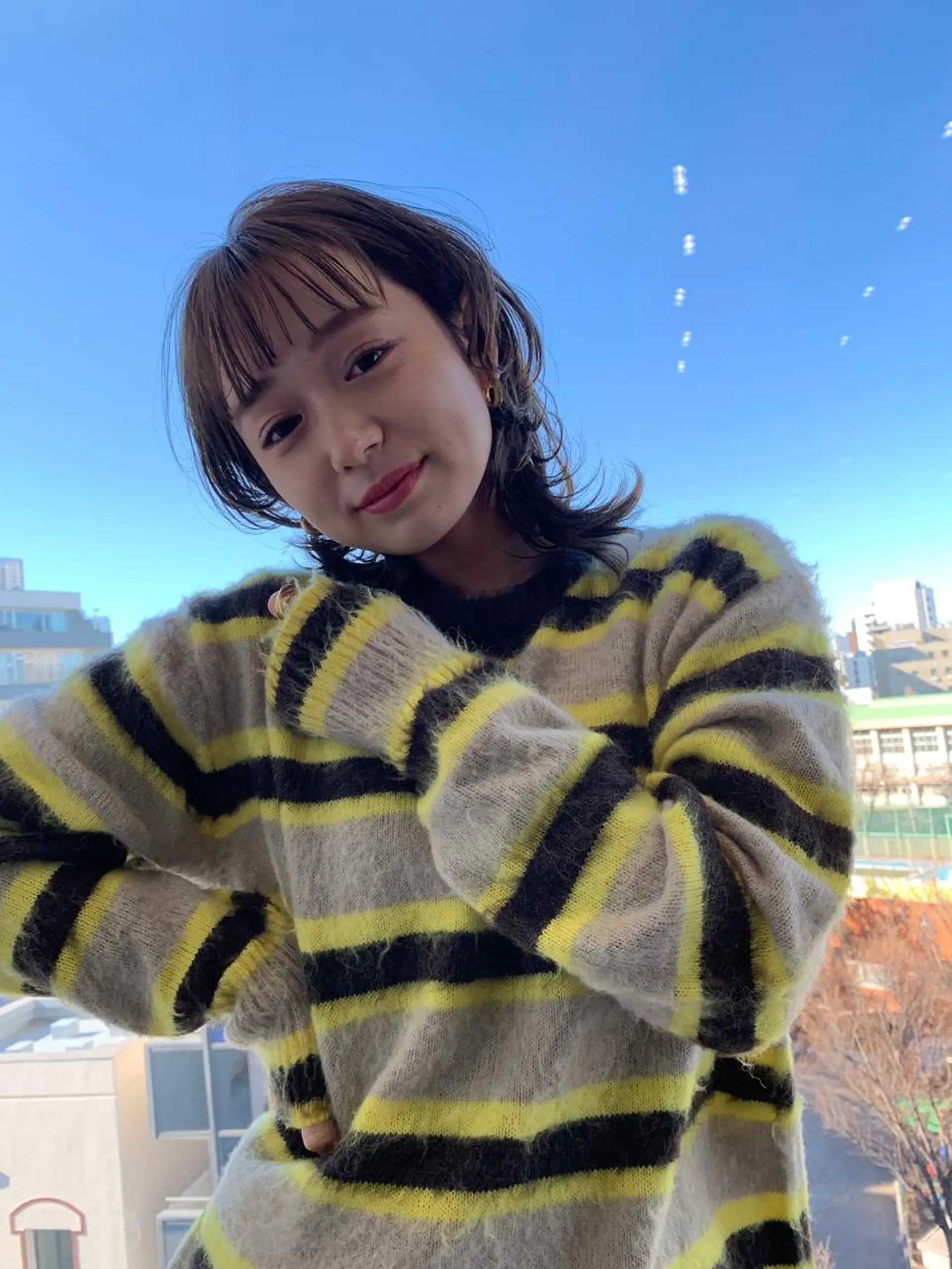 ミディアム カラー レイヤーカット ウルフカット ウルフレイヤー カット ヘアカラー トリートメント 【完全マンツー 恵比寿】佐藤 翔のヘアスタイル