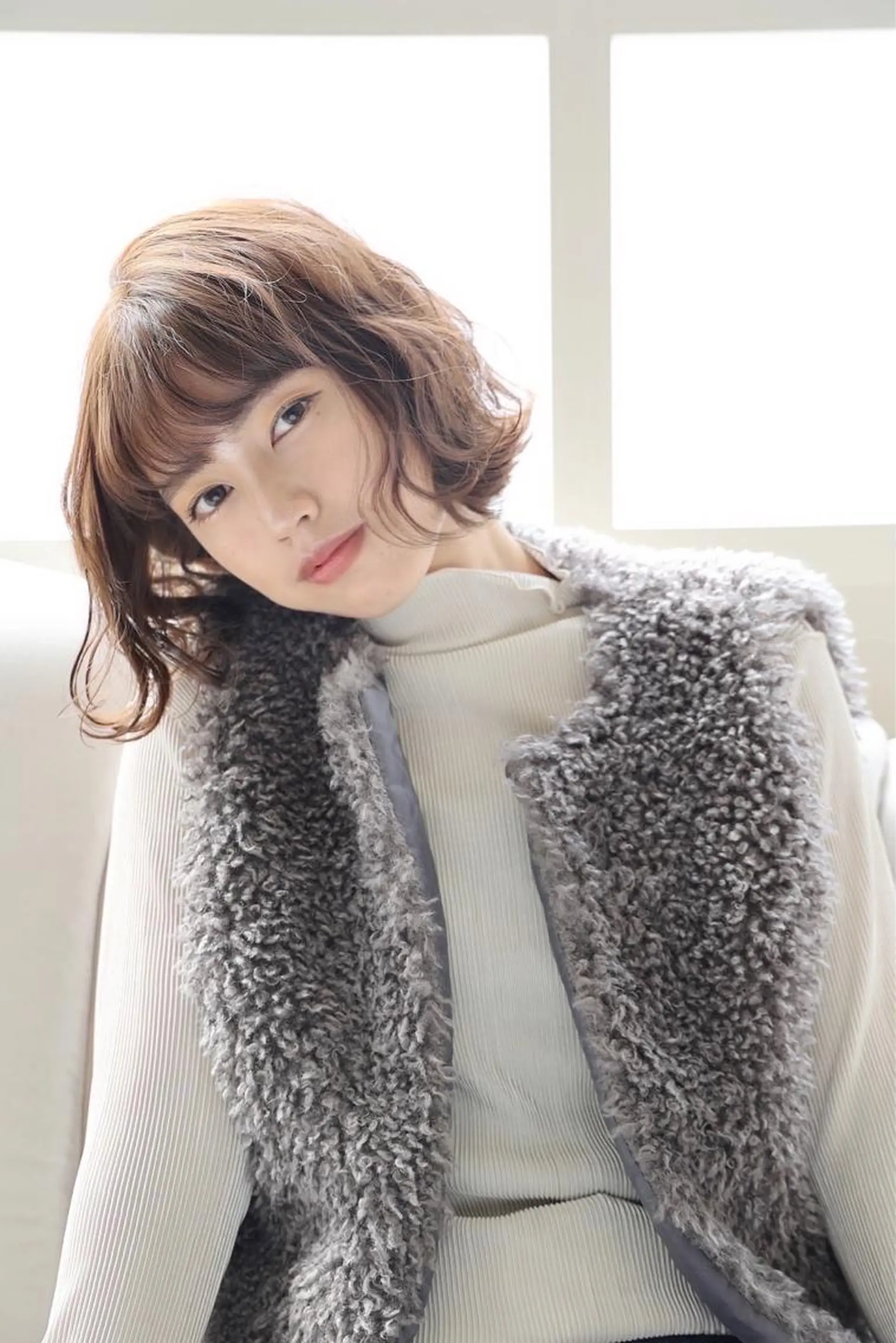 ミディアム hair make powder 薮本のヘアスタイル