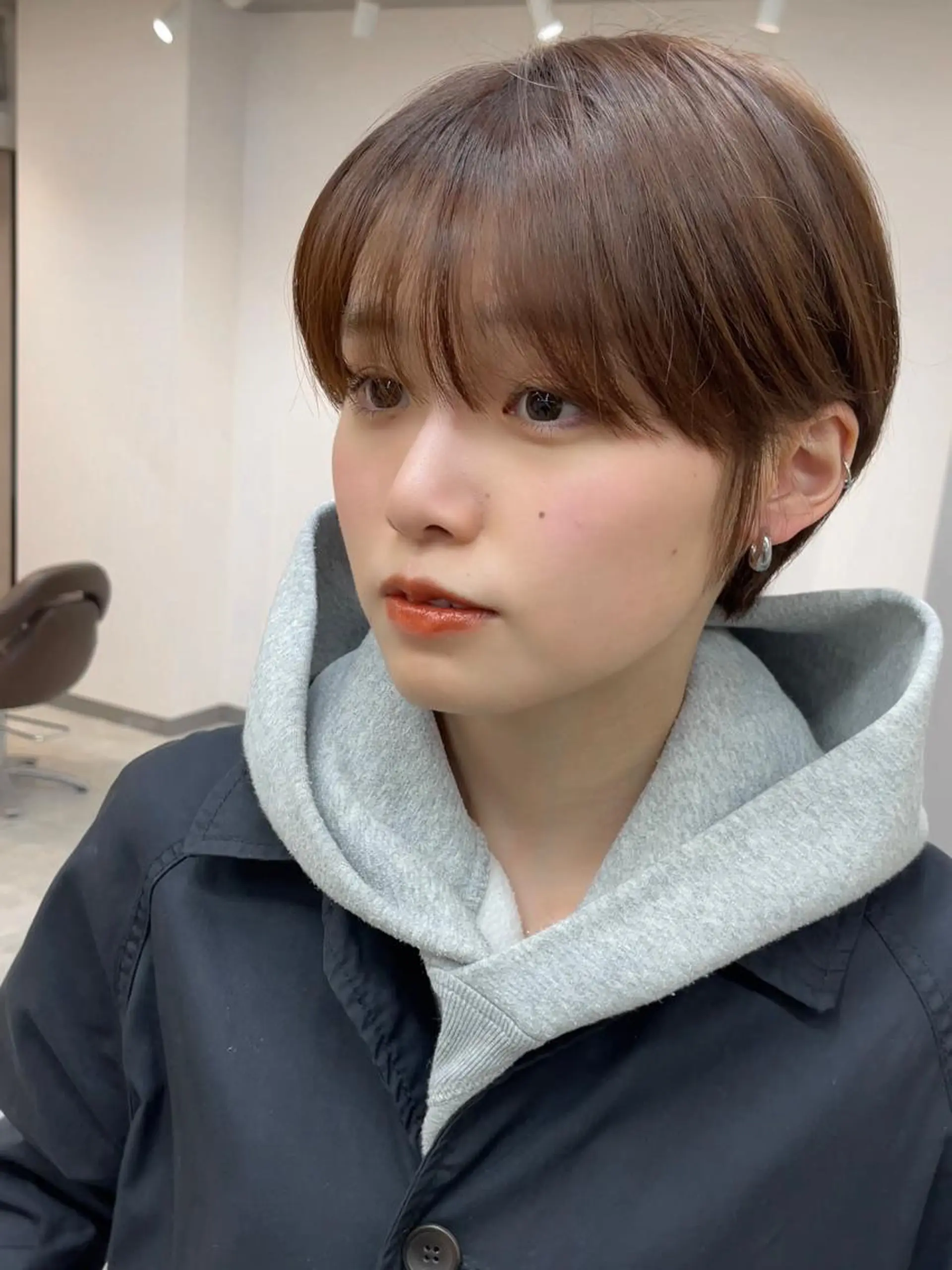 ショート neaf六本木所属・韓国風レイヤー ショート/犬塚 優介のヘアスタイル