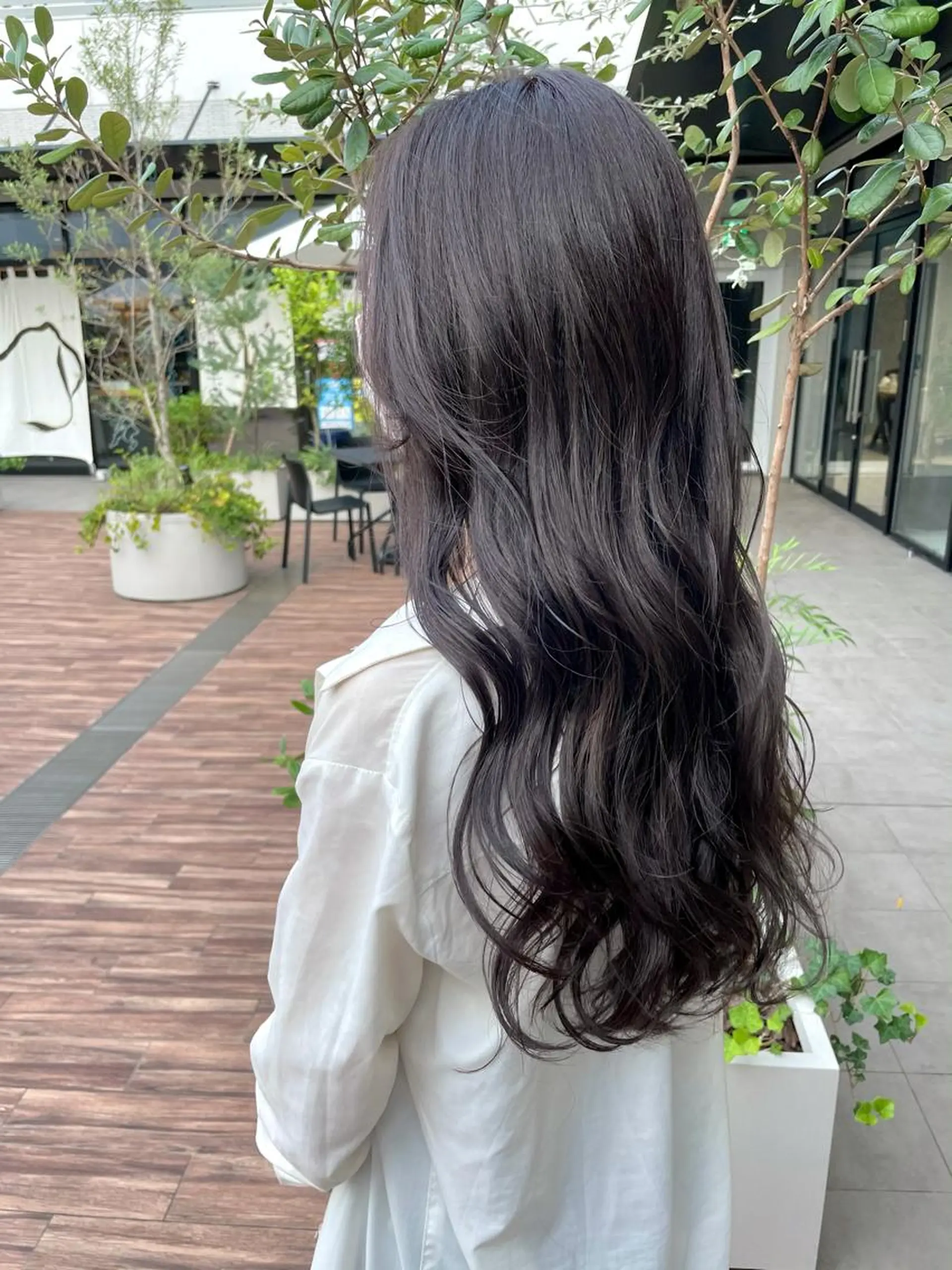 ロング カラー ダークグレー クドウレイ fifth渋谷のヘアスタイル