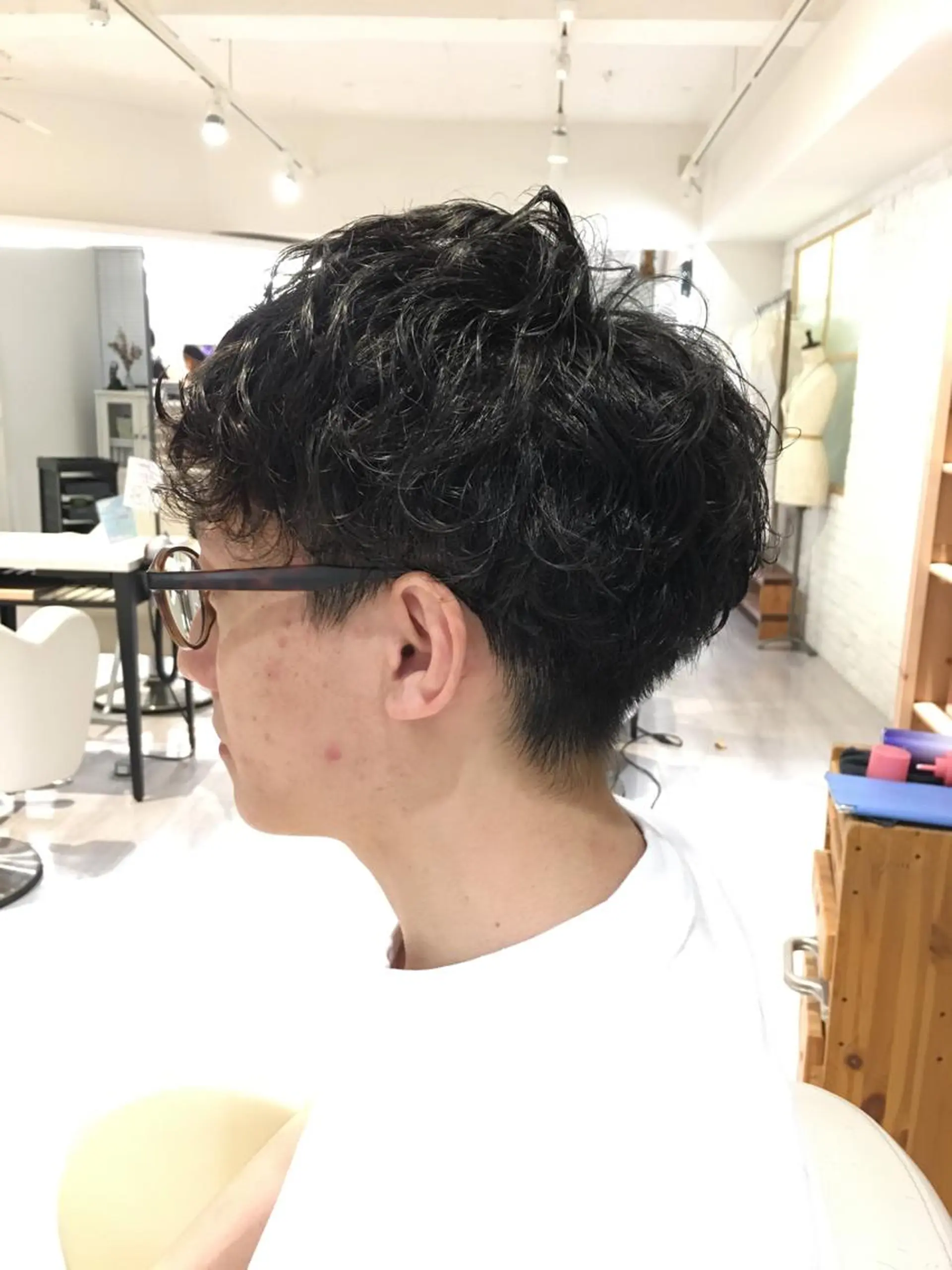 ショート パーマ メンズ 金子 富士のヘアスタイル