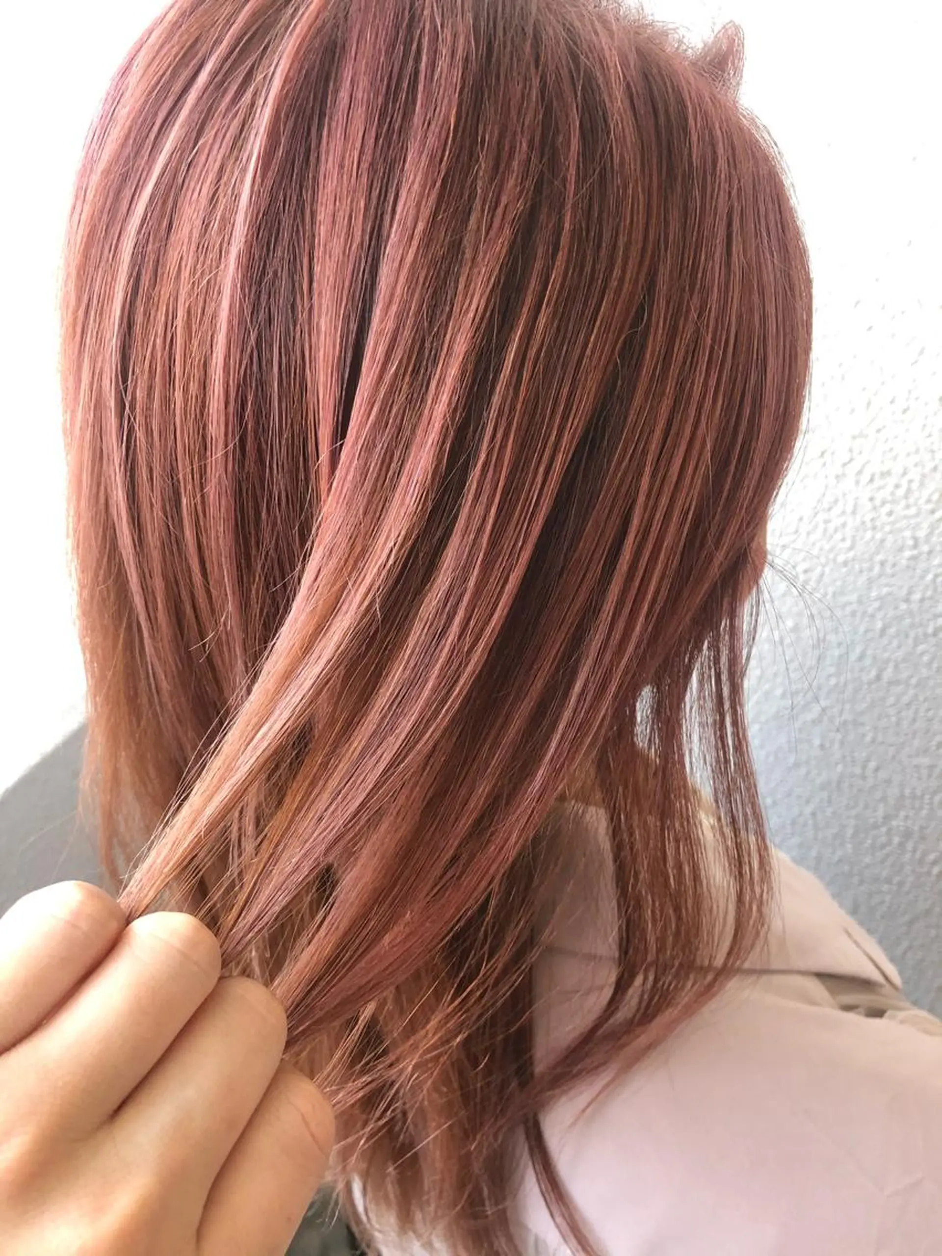 セミロング ブリーチ/髪質改善 NYNY大久保のヘアスタイル