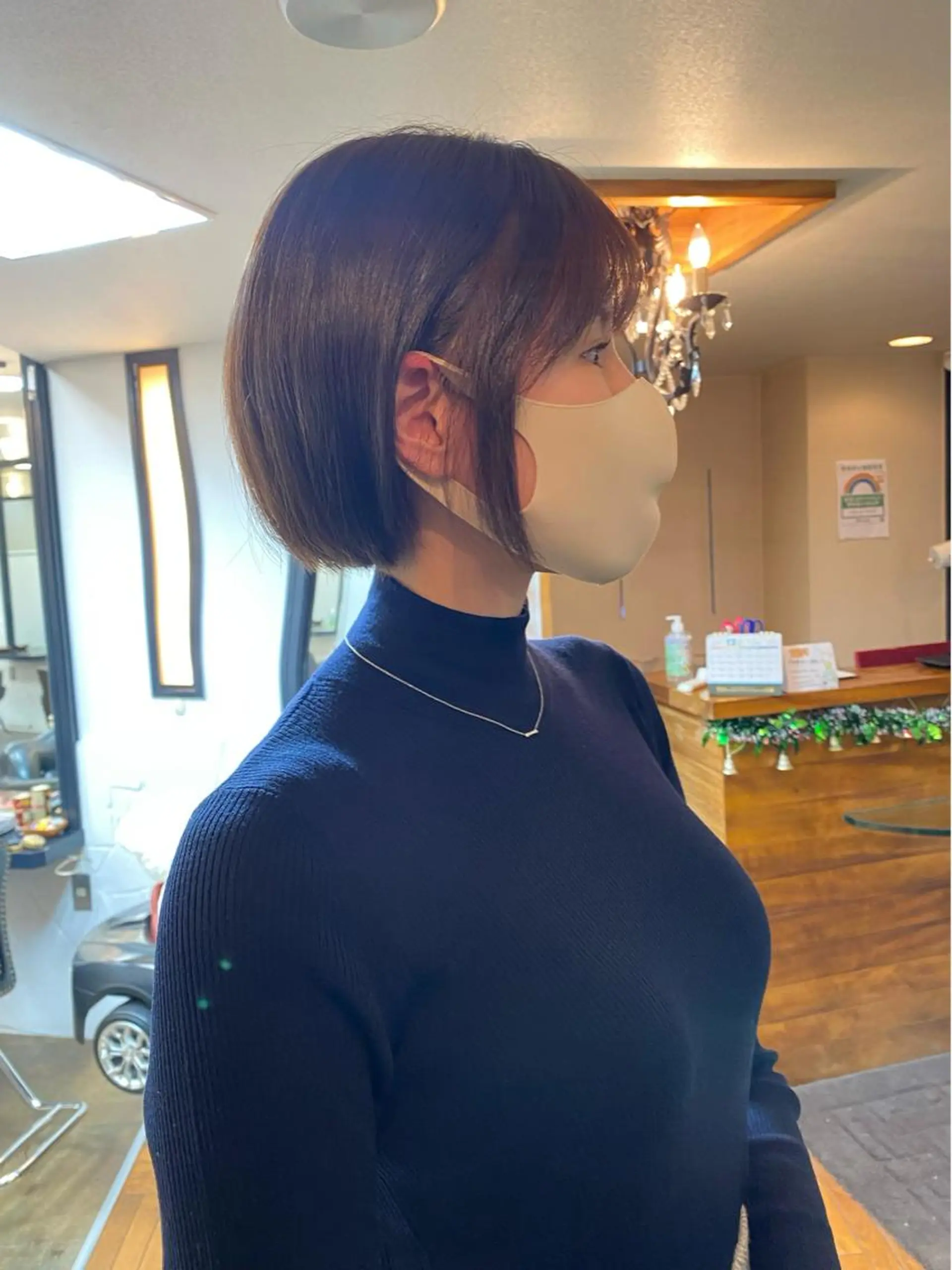 ショート カラー ベージュカラー ラベンダーカラー ボブ カット ヘアカラー トリートメント ボブ/縮毛矯正/ レイヤー/塚田のヘアスタイル