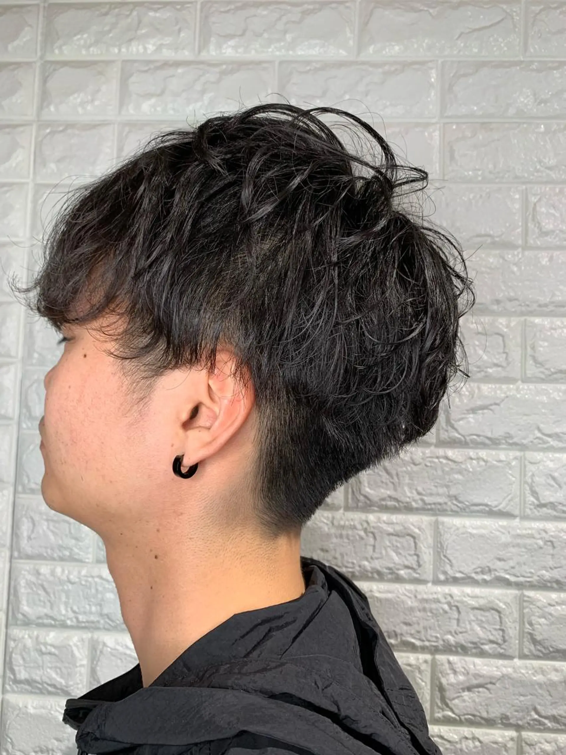 ショート パーマ メンズ マッシュ メンズパーマ 刈り上げ スパイラルパーマ Lee東三国 店長 谷辻誠志のヘアスタイル