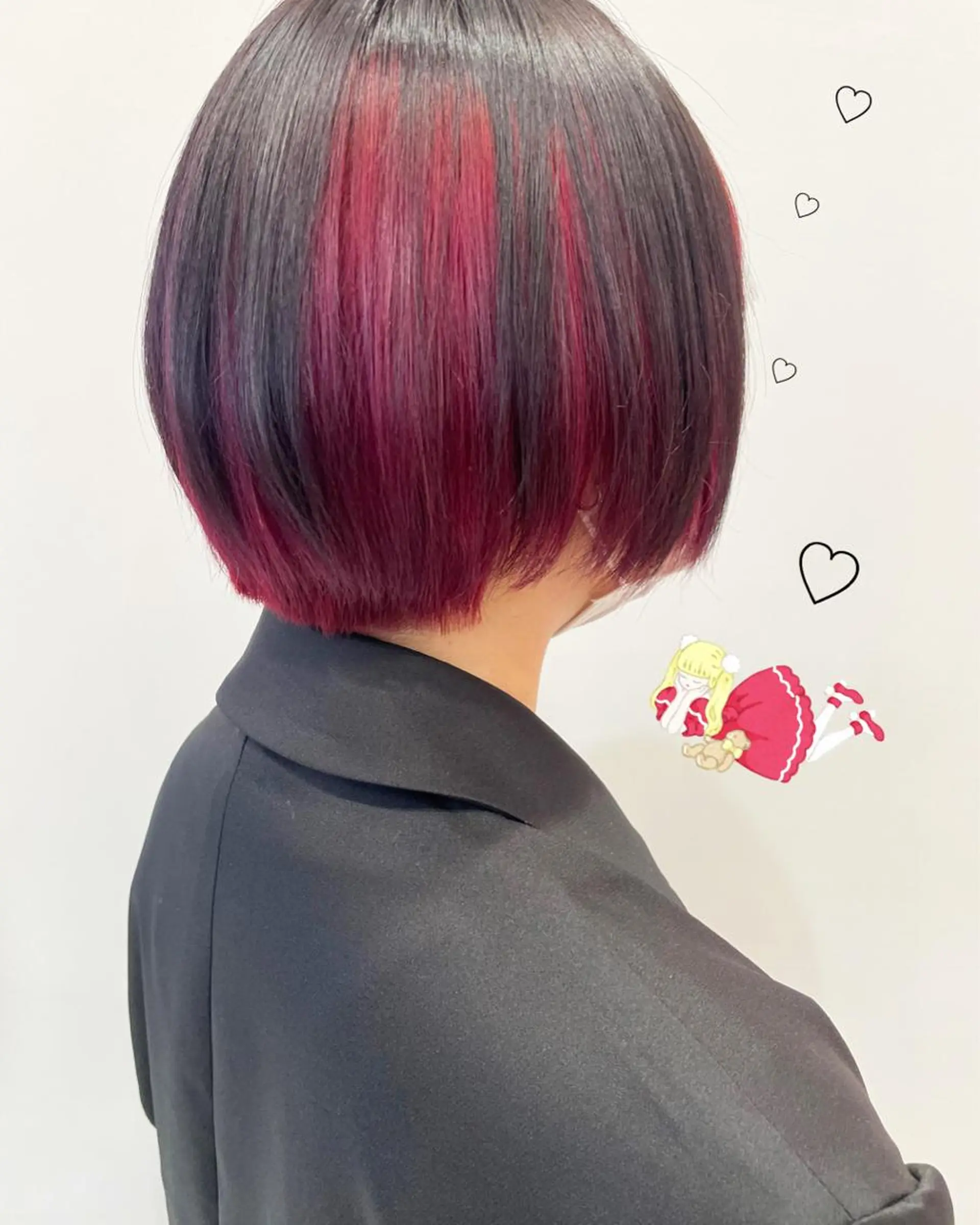 ショート カラー レッドカラー 新宿駅近♡個室 ♡関口三都季🌜のヘアスタイル