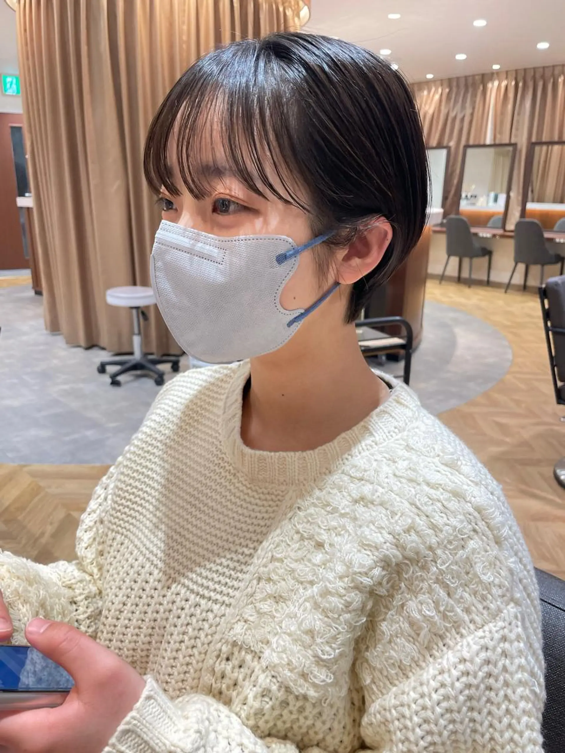 ショート ショートボブ ボブ 顔周りカット ショートヘア 小顔カット カット トリートメント Aster 店長 れおん✂️のヘアスタイル