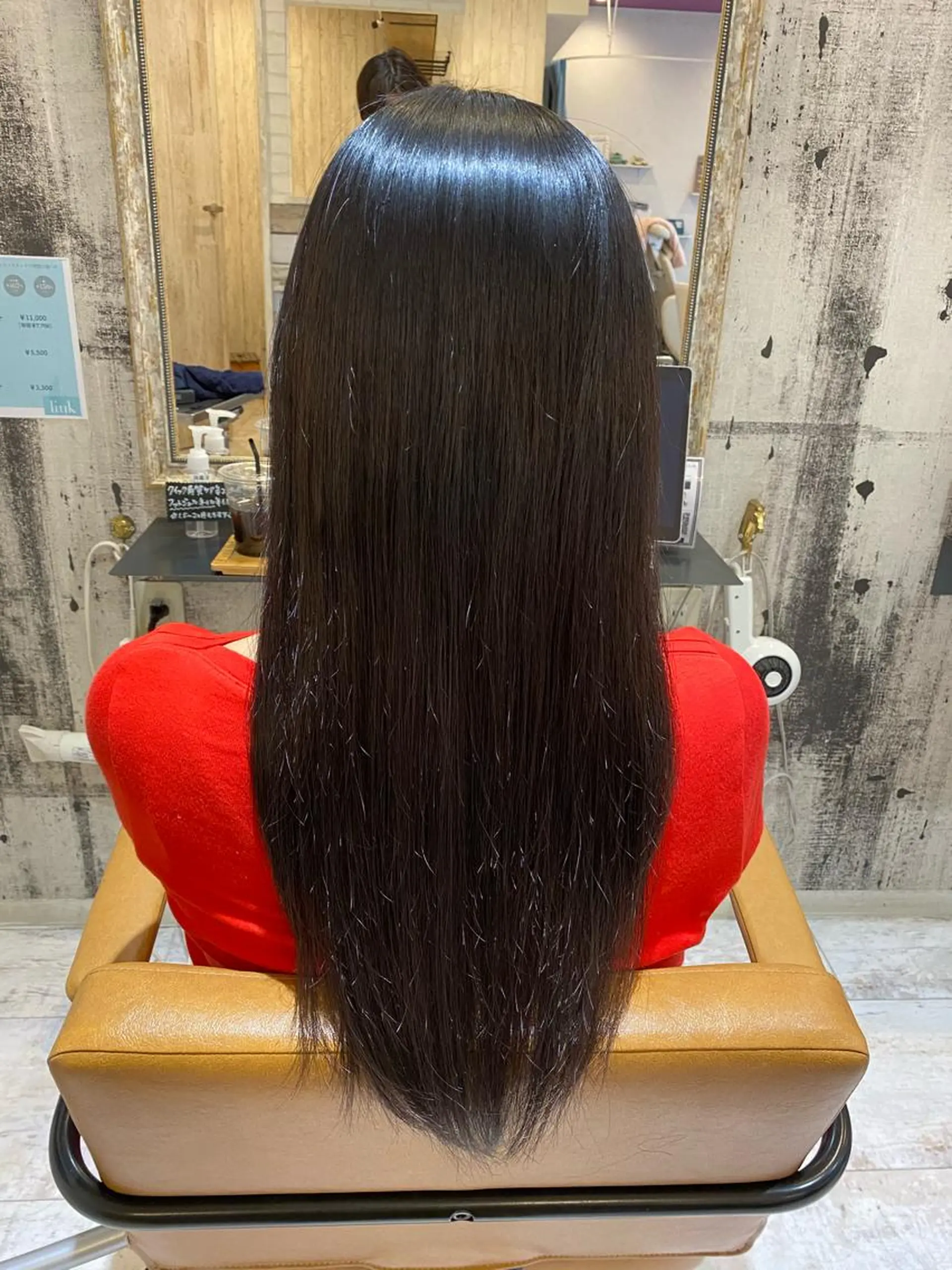 ロング カット 縮毛矯正 トリートメント オオネザワ ユカのヘアスタイル