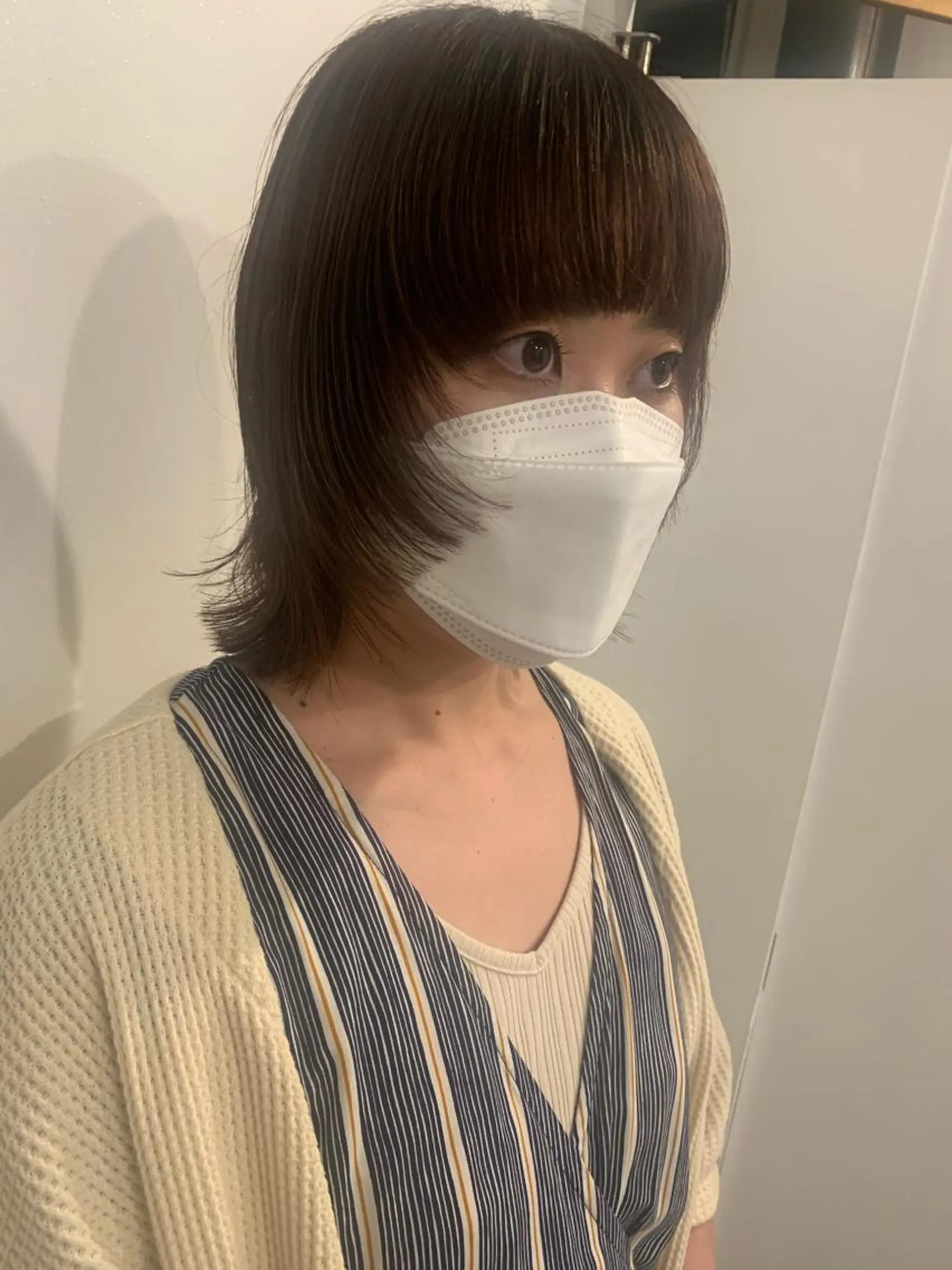 ミディアム カラー 末次 史奈のヘアスタイル