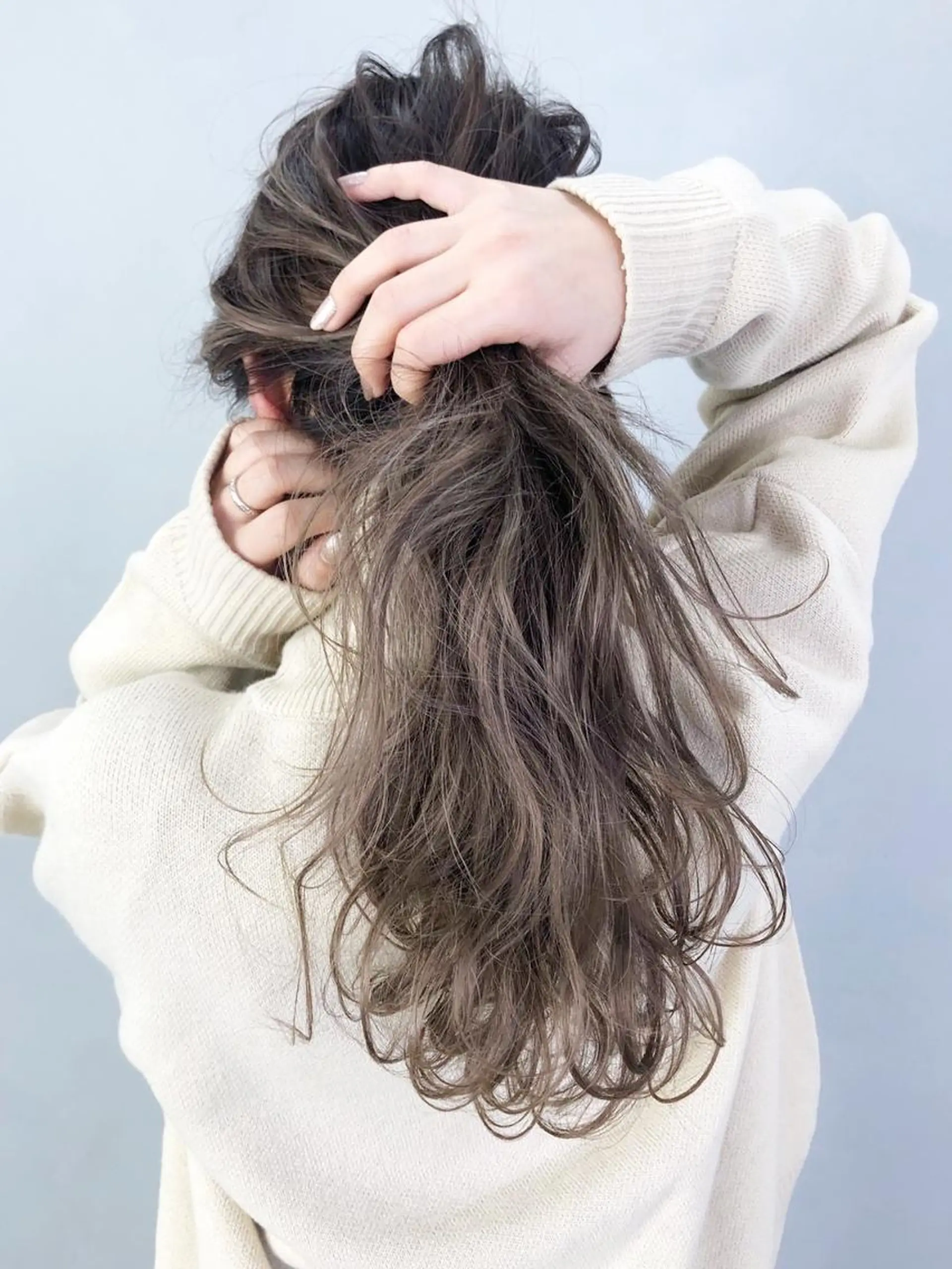 セミロング カラー パーマ ヘアアレンジ ハイライトカラー ハイライト ITbyALBUM 中野店のヘアスタイル