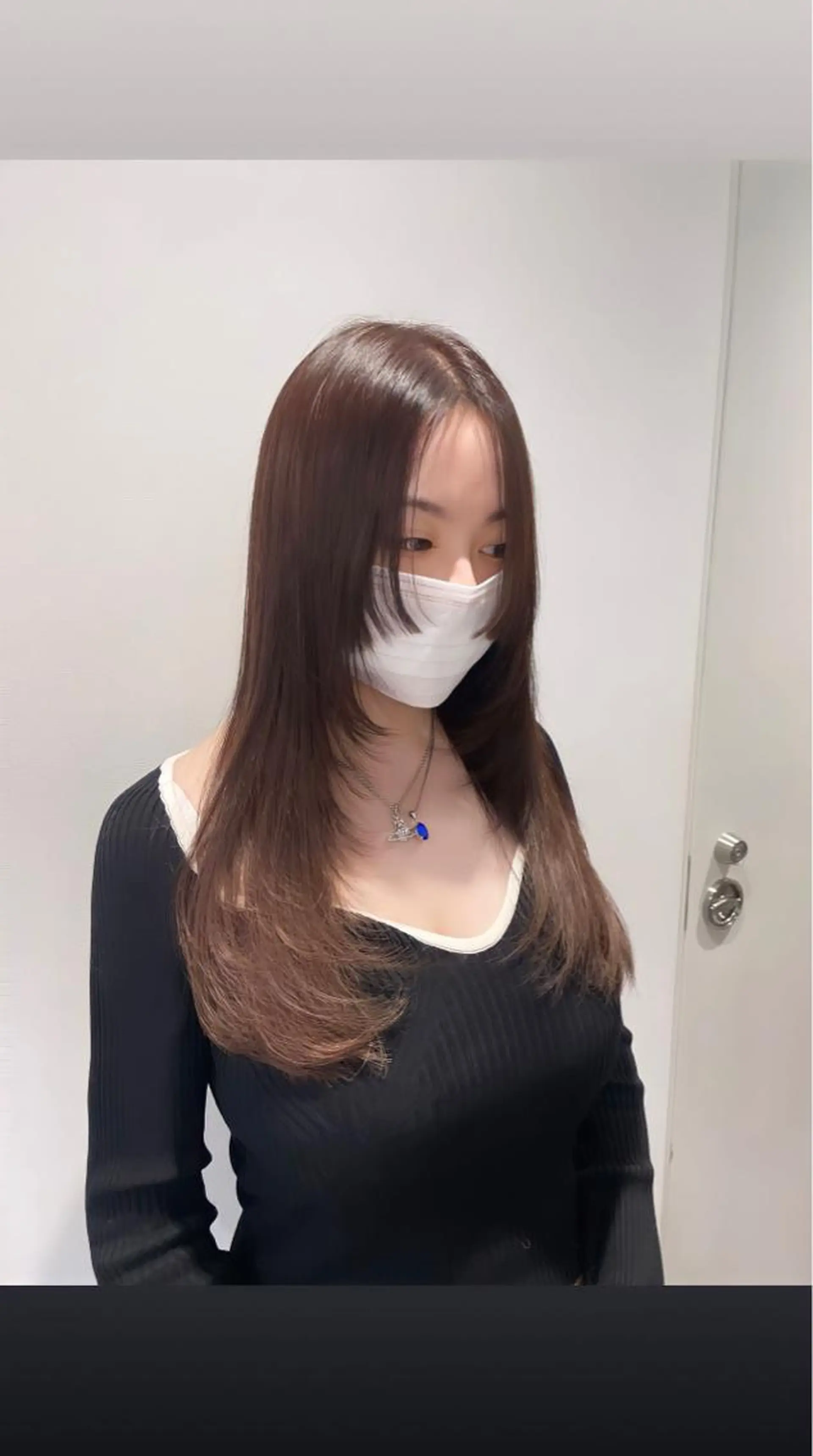 ロング カット ヘアカラー トリートメント 銀座／レイヤーカット 🤍内野すみれのヘアスタイル