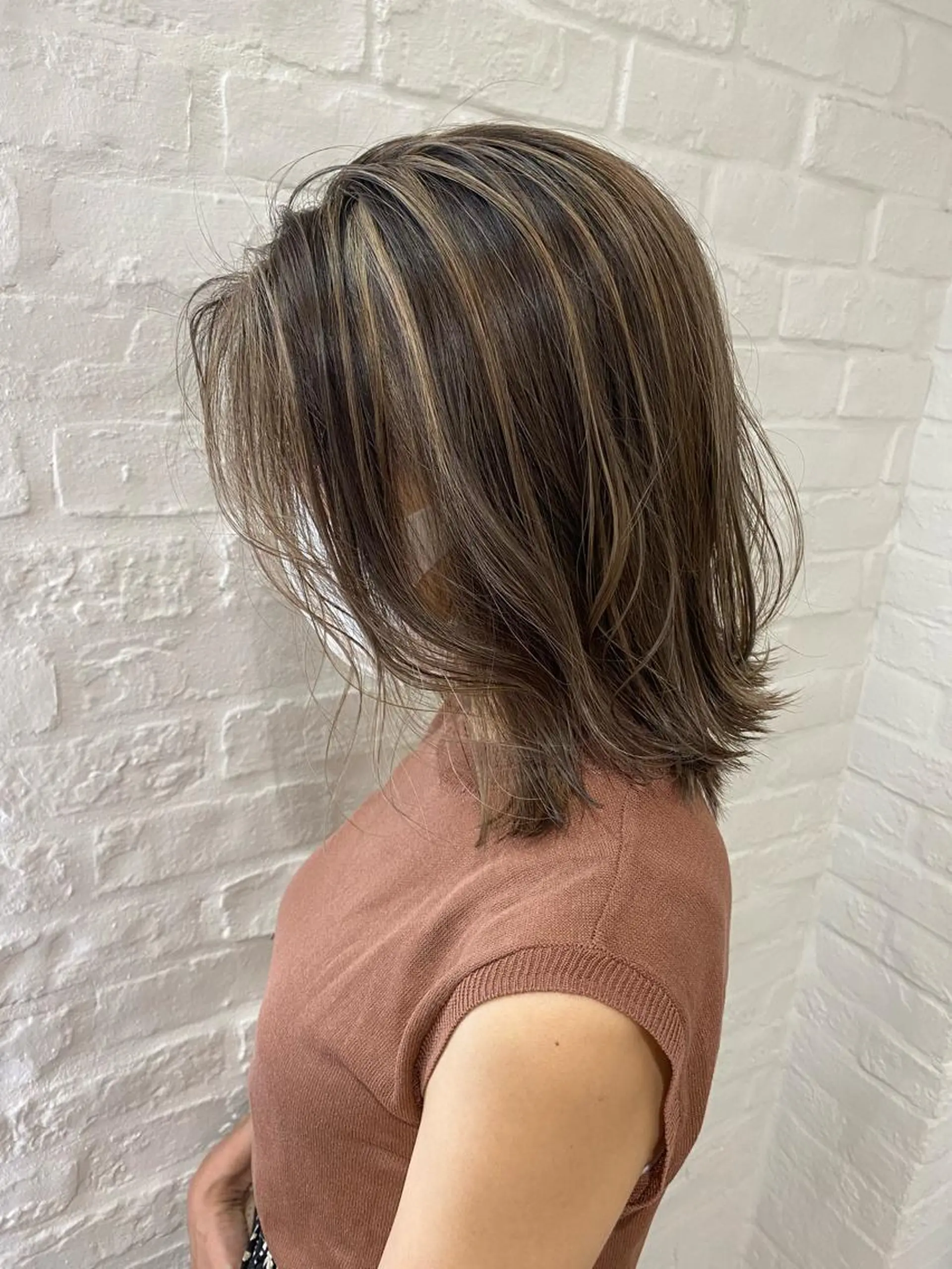 ミディアム ハイライト ヘアカラー トリートメント 🍀透明感抜群🍀/ ハイトーンカラーのヘアスタイル