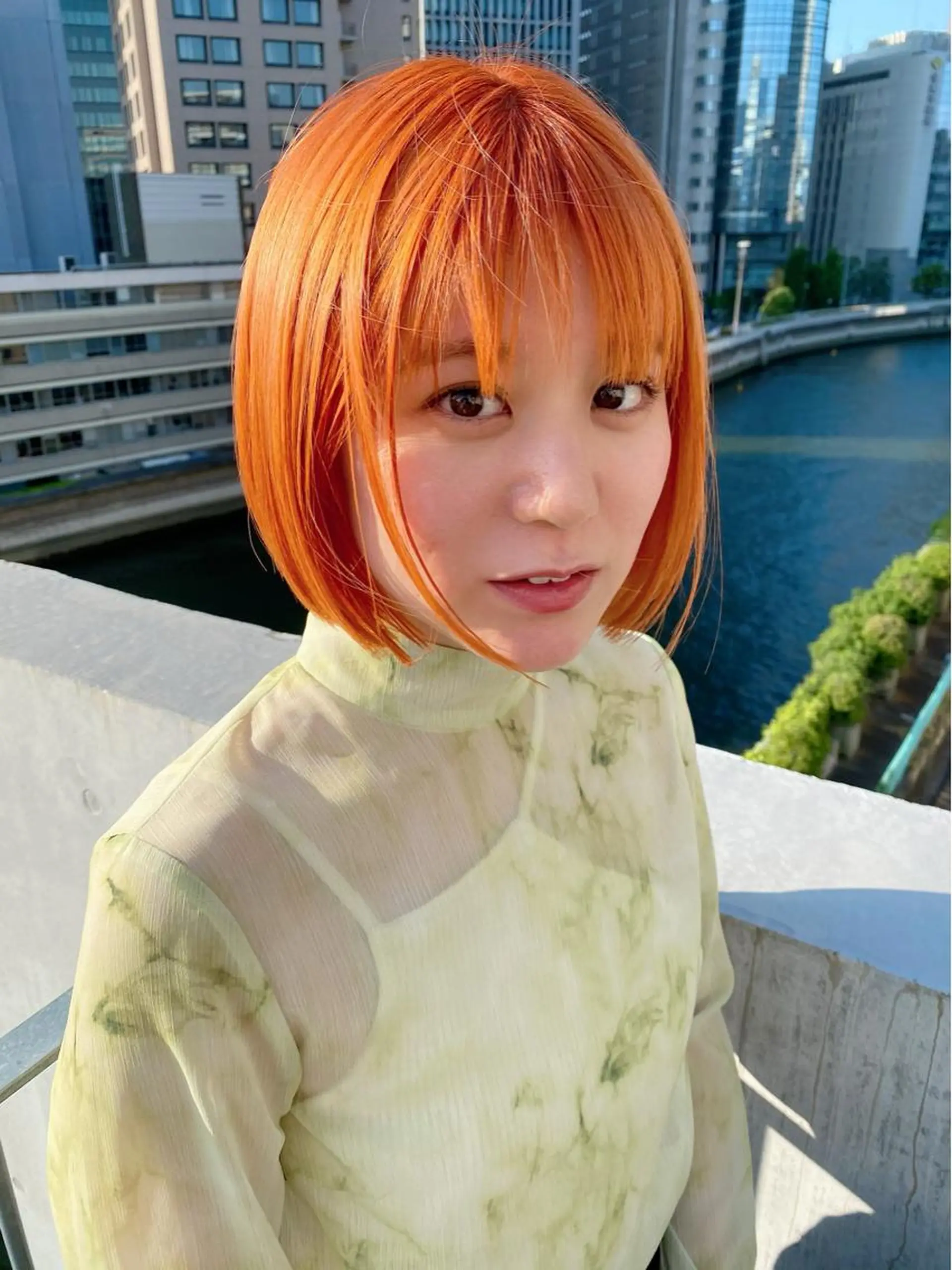 ミディアム カラー 似合わせカット レイヤー/ボブのヘアスタイル