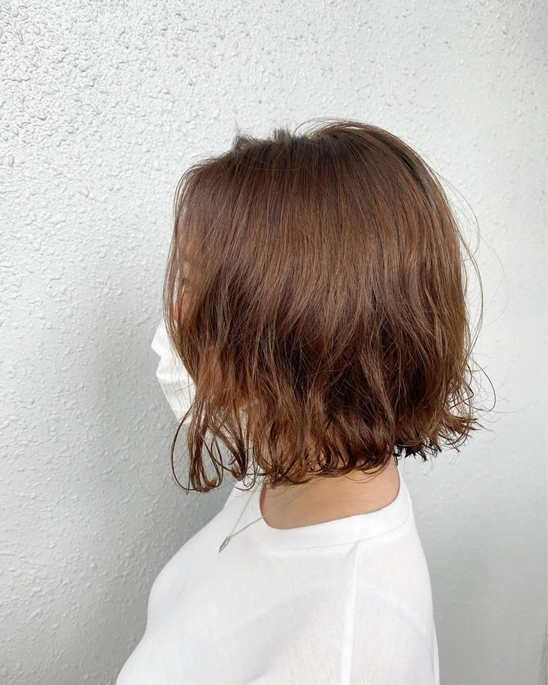 ミディアム カラー パーマ ミディアムパーマ デジタルパーマ 後藤紗英/髪質改善 /オリーブベージュのヘアスタイル