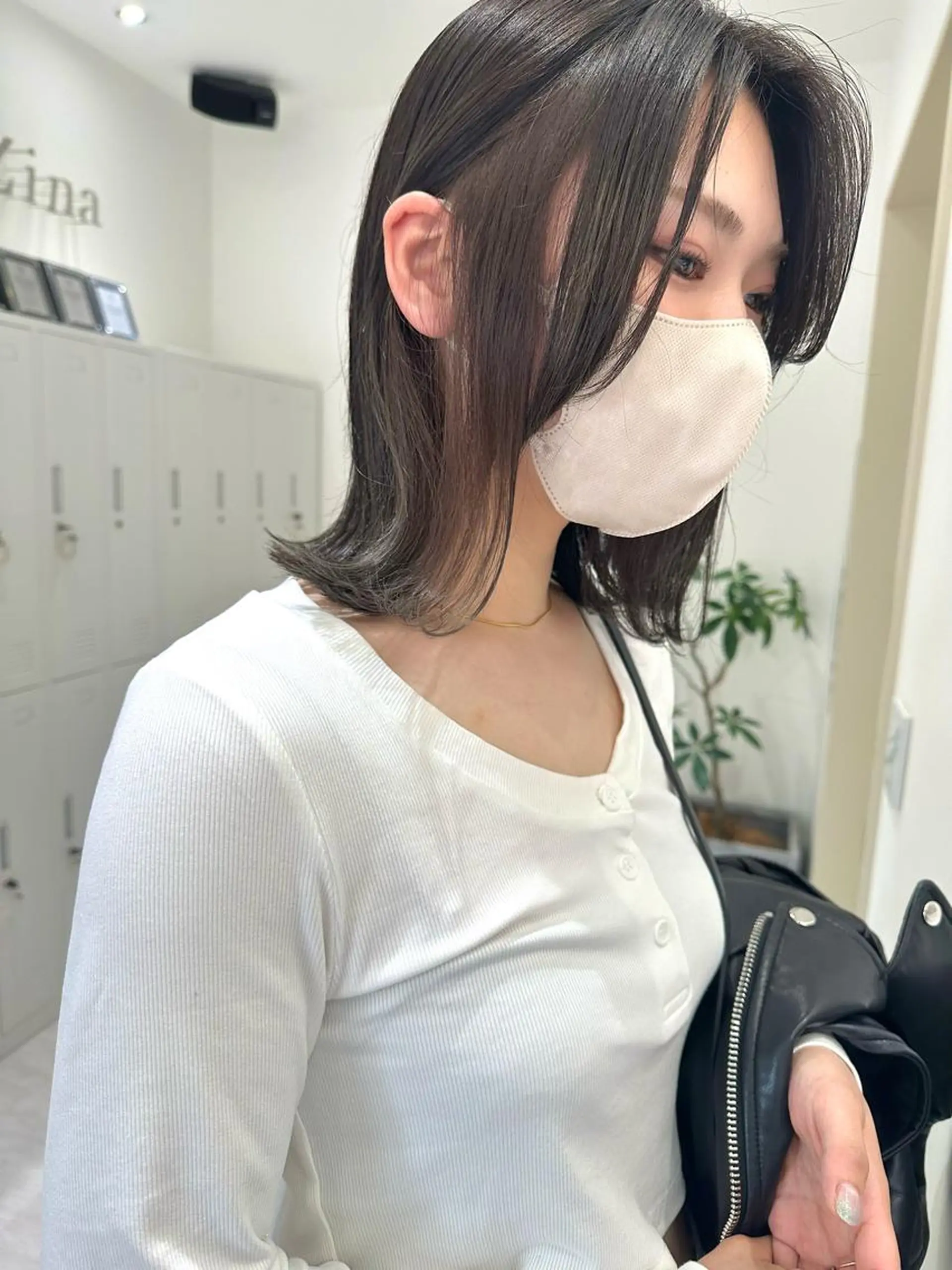 ミディアム カラー イヤリングカラー 髪質改善 トリートメント レイヤー/ボブ/ 顔周り/yukinaのヘアスタイル