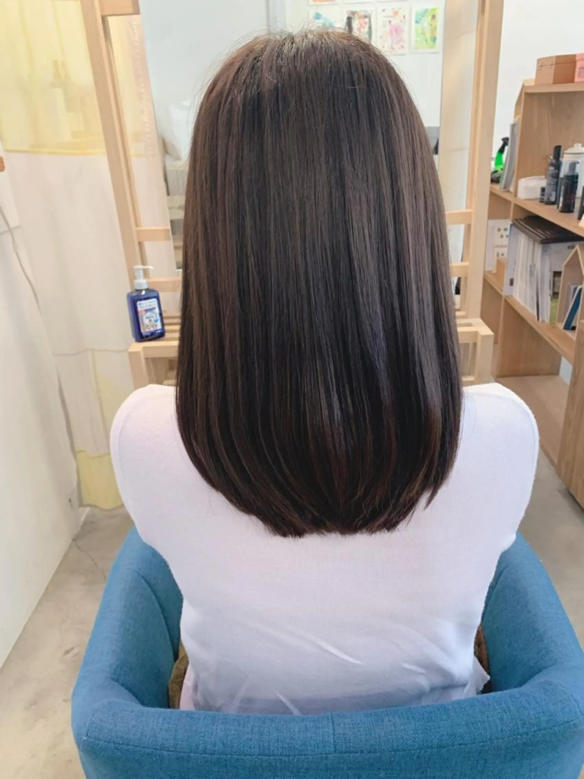 セミロング カラー 【髪質改善】【美髪】 【ツヤ髪】ほしのちりのヘアスタイル