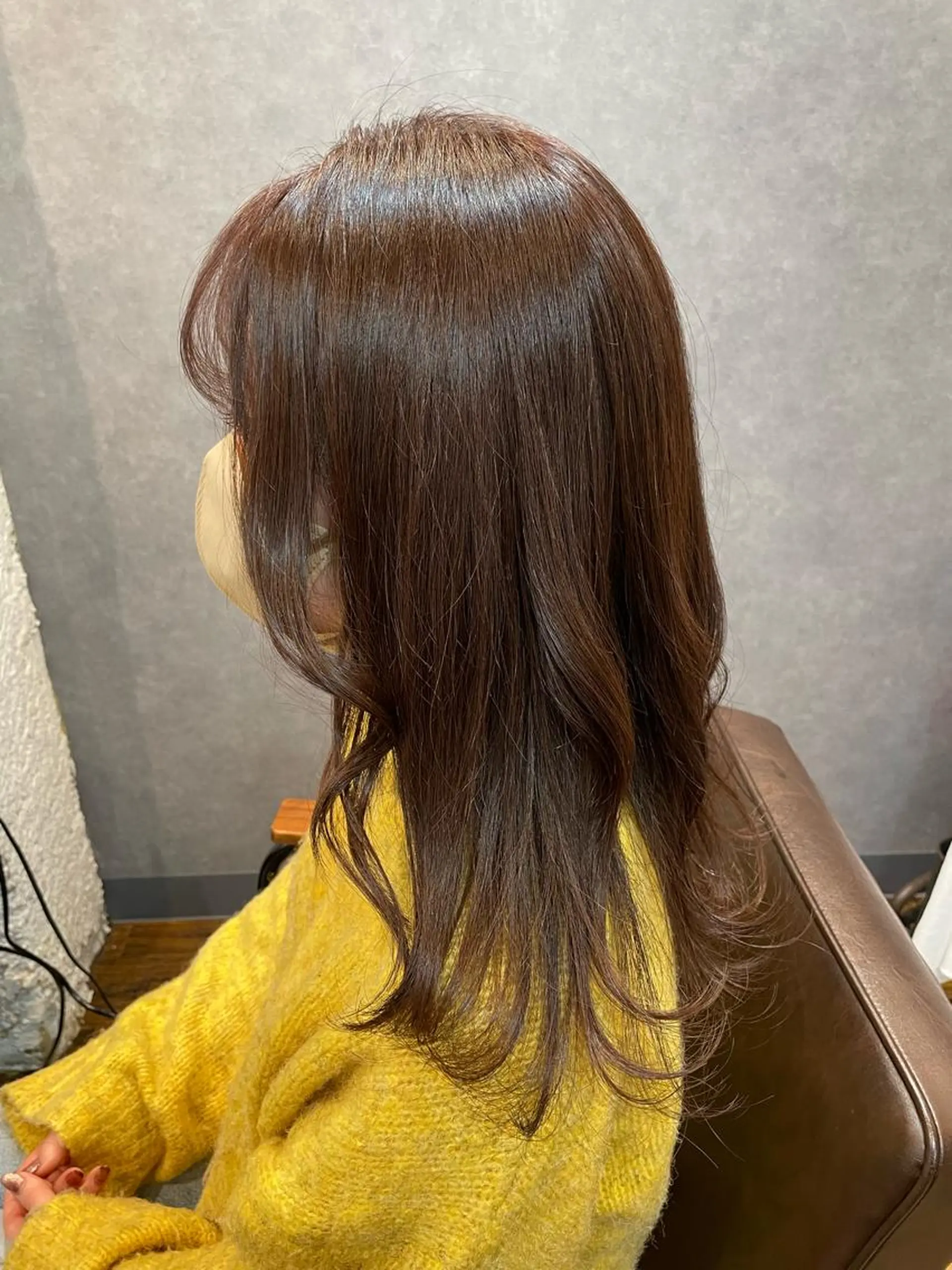 セミロング カラー ブラウンカラー オレンジ オレンジブラウン ツヤ美髪💐 髪質改善/高山愛来のヘアスタイル