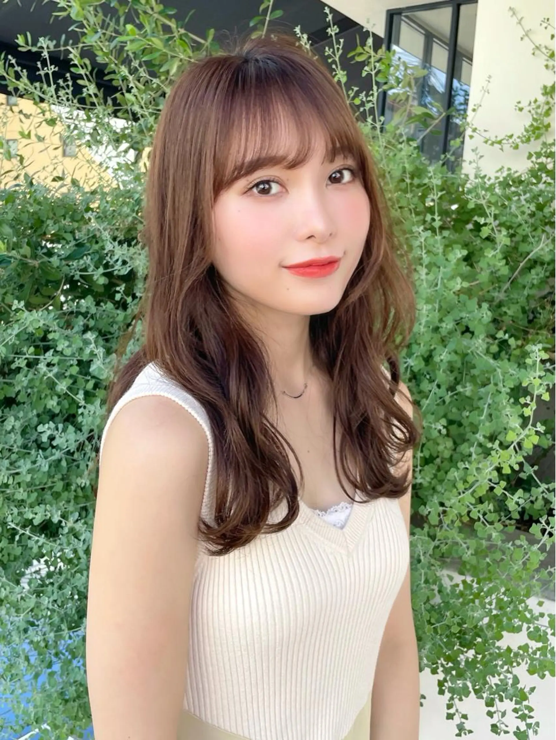 ミディアム カラー カット ヘアカラー 韓国ヘア🤍顔周り/ 髪質改善✨/林遼一郎のヘアスタイル