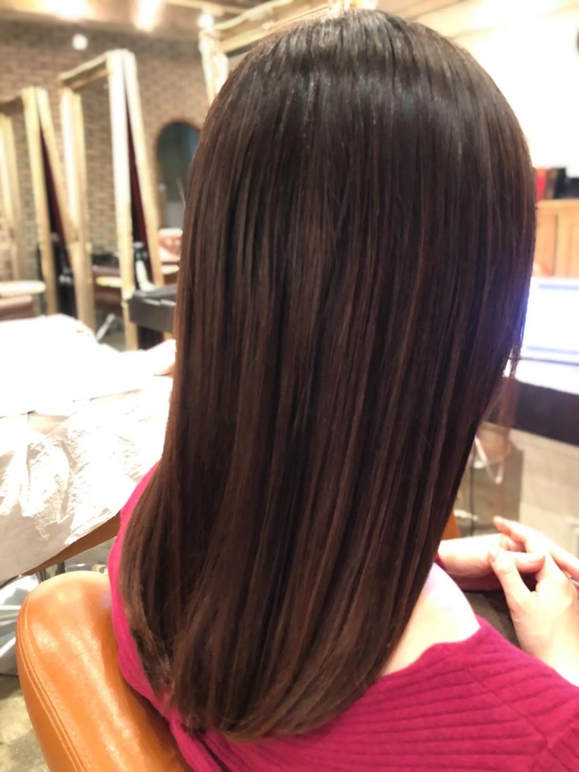 セミロング カット 縮毛矯正 トリートメント 韓国風カット/ 髪質改善 黒崎のヘアスタイル
