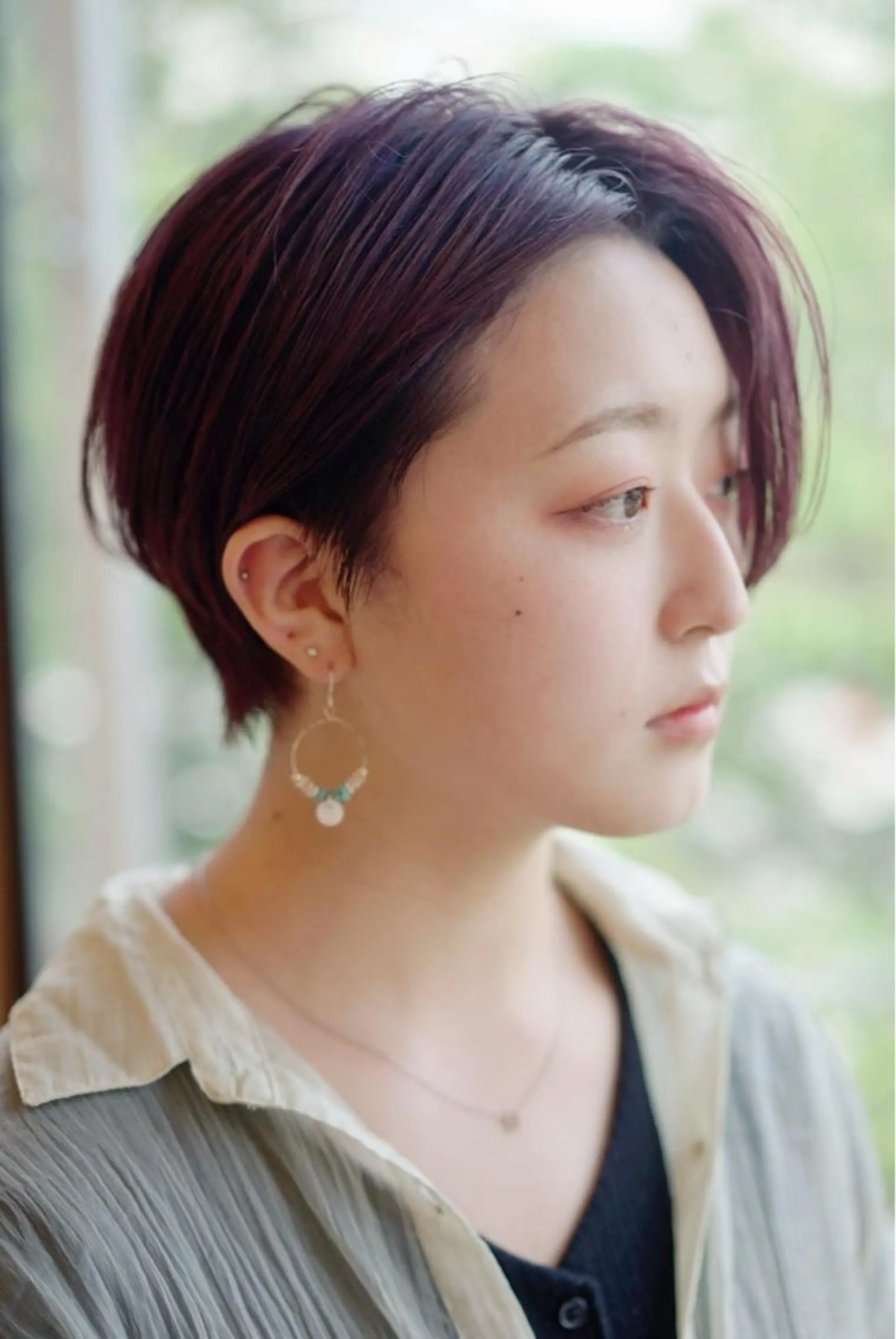 ショート カラー ナガス カズアキのヘアスタイル