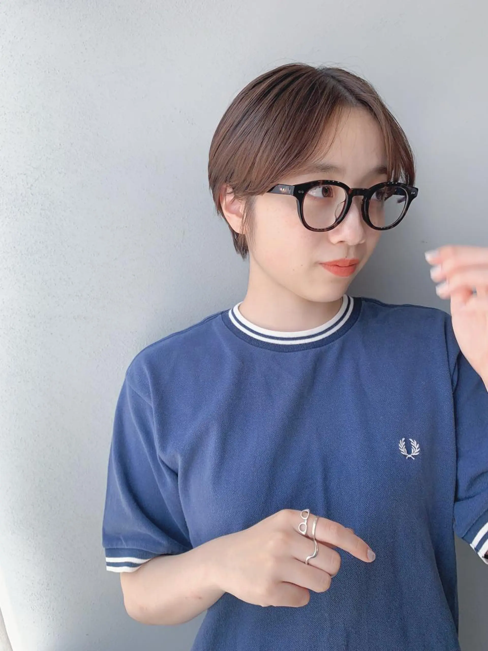 ショート カラー ボブパーマコテ巻き風 パーマNo1深江秀平のヘアスタイル