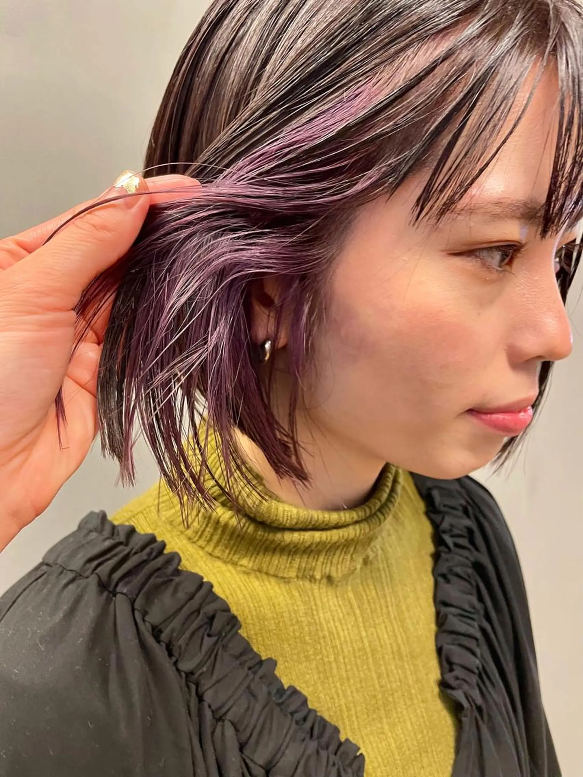ミディアム カラー パーマ ヘアアレンジ メンズ キッズ ネイル マツエク・マツパ カット ヘアカラー トリートメント tatsumi/ボブ ウルフ/レイヤーのヘアスタイル