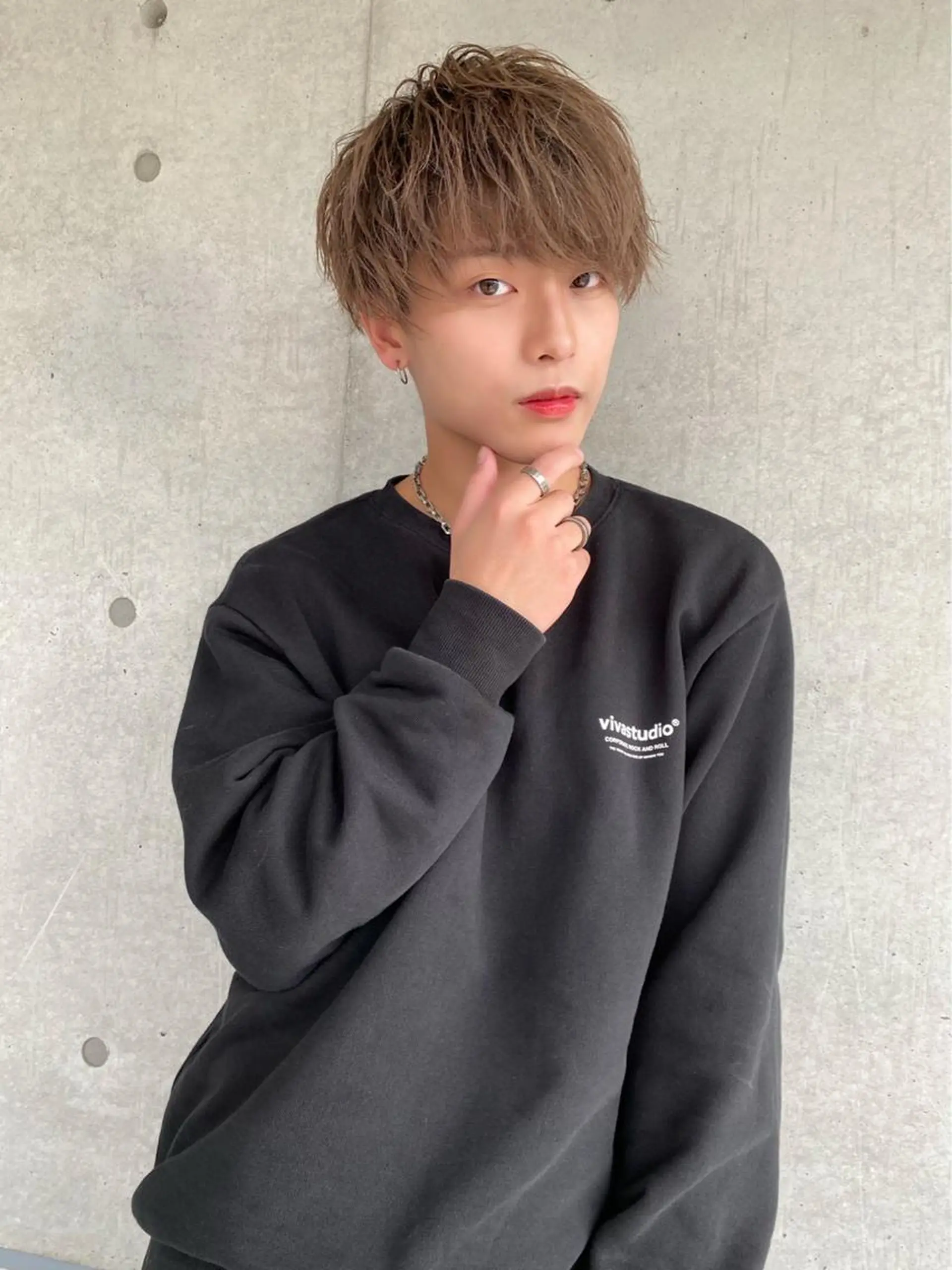 ミディアム カラー ヘアアレンジ メンズ ヘアカラー トリートメント ヘッドスパ ヘアセット ✨【公式】渋谷メンズ サロン BLUCK✨のヘアスタイル