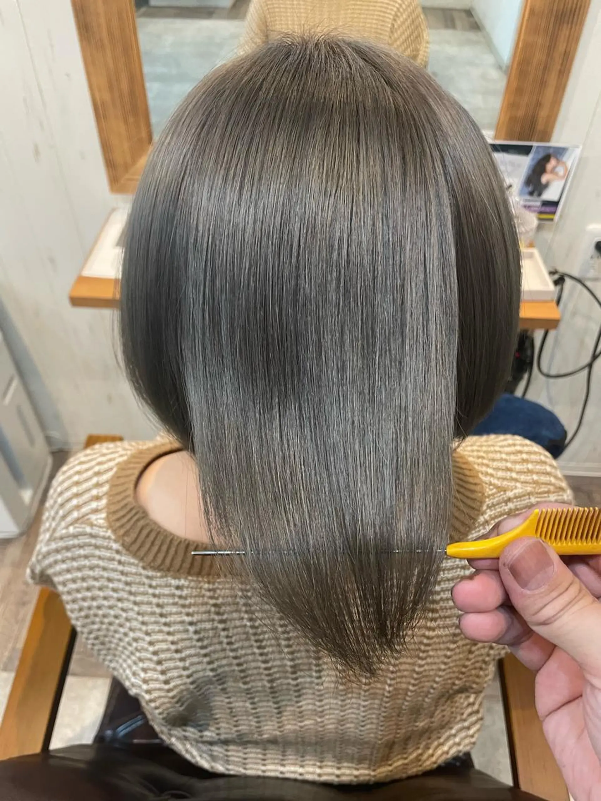 ミディアム カット 縮毛矯正 トリートメント オーナー☆小堤 翔太☆のヘアスタイル