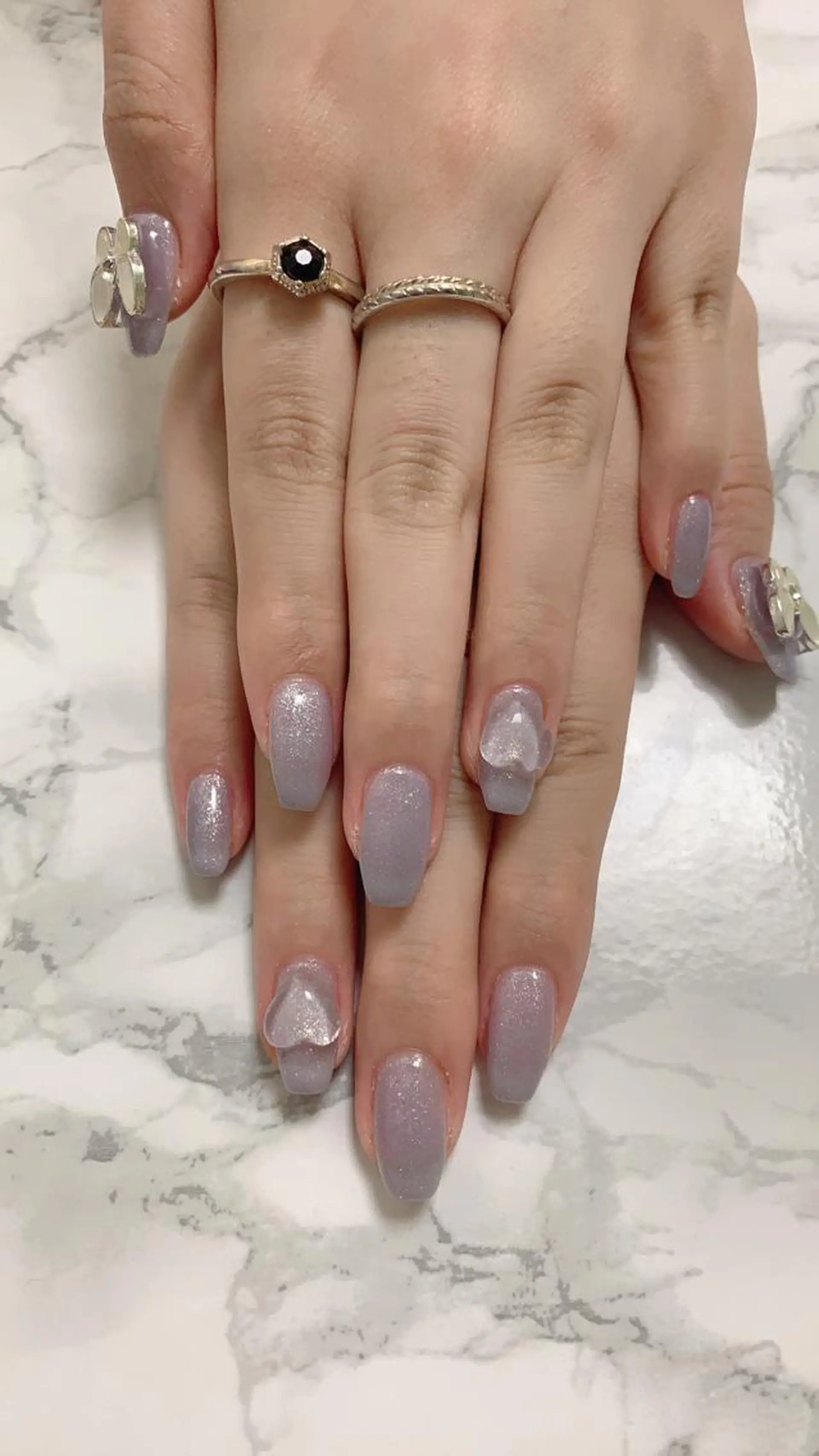 ネイル はな💎ネイル ワンホン、長さ出しのネイルデザイン