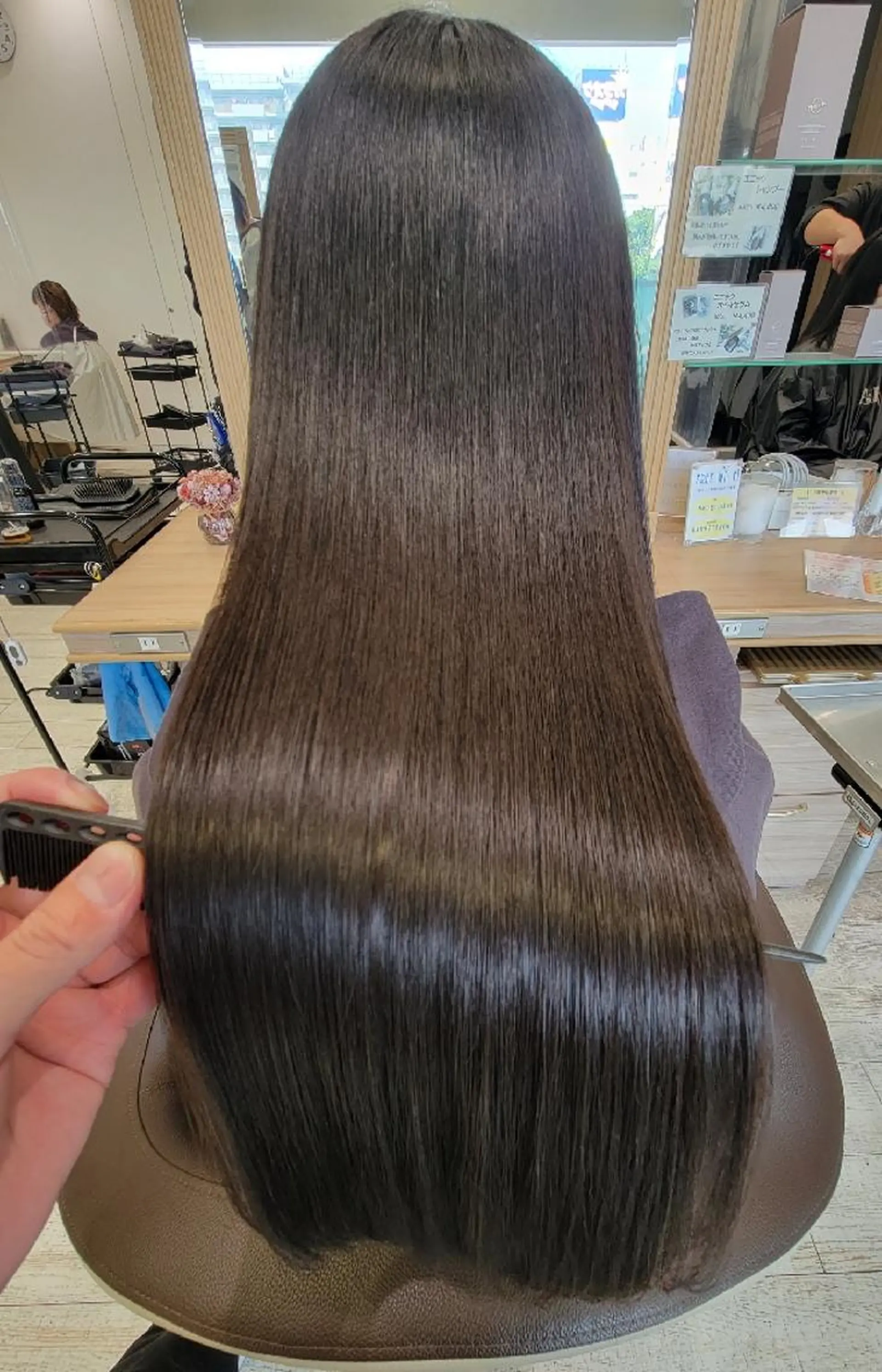 ロング 縮毛矯正 宮本 秀人のヘアスタイル