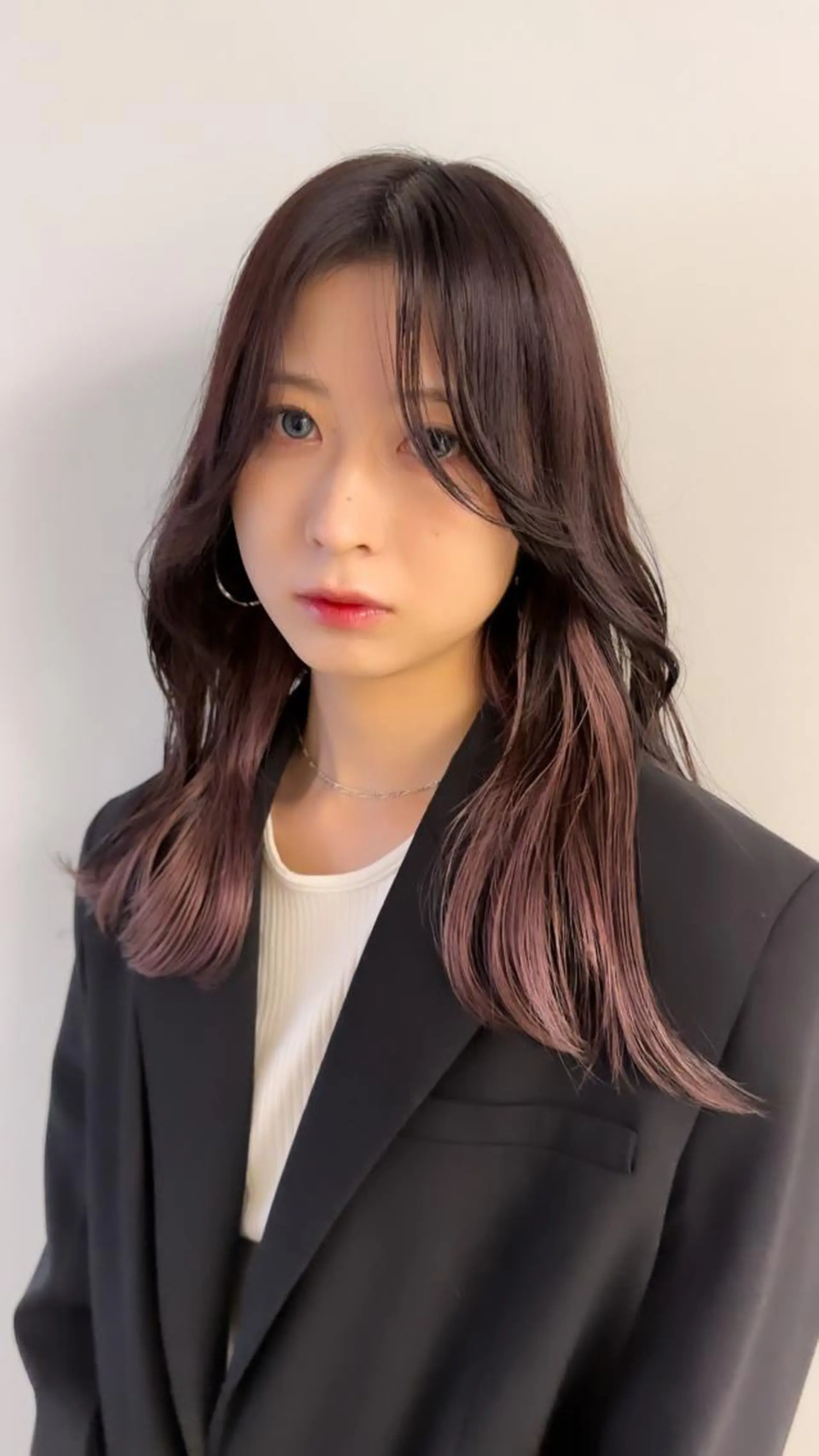 セミロング ピンクラベンダー カット ヘアカラー カット 🔹KAIRIのヘアスタイル