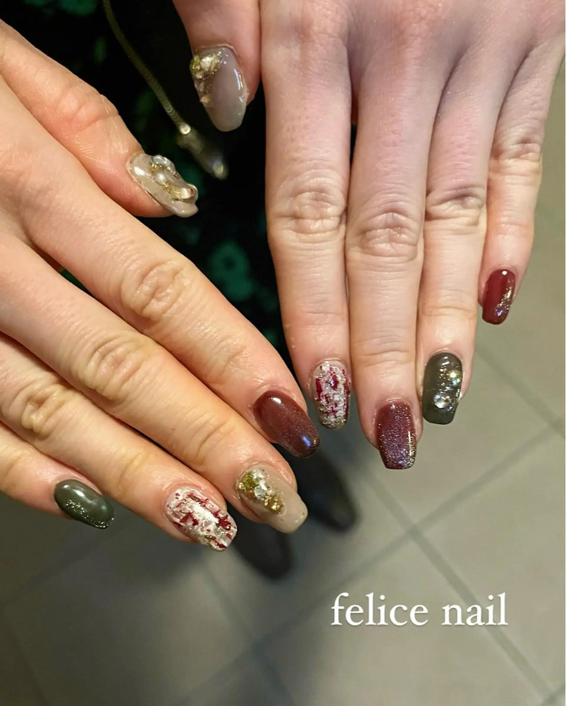 ネイル 冬ネイル クリスマス felice nailのネイルデザイン